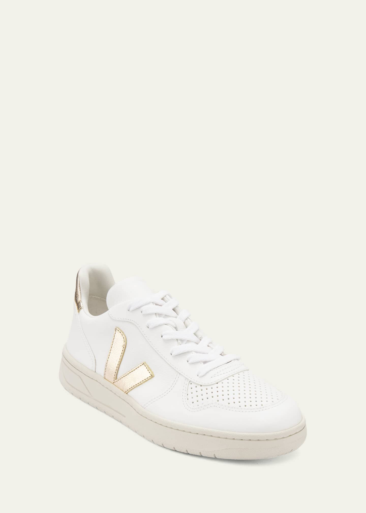 VEJA V-10 Bicolor Metallic Low-Top Sneakers - Bergdorf Goodman