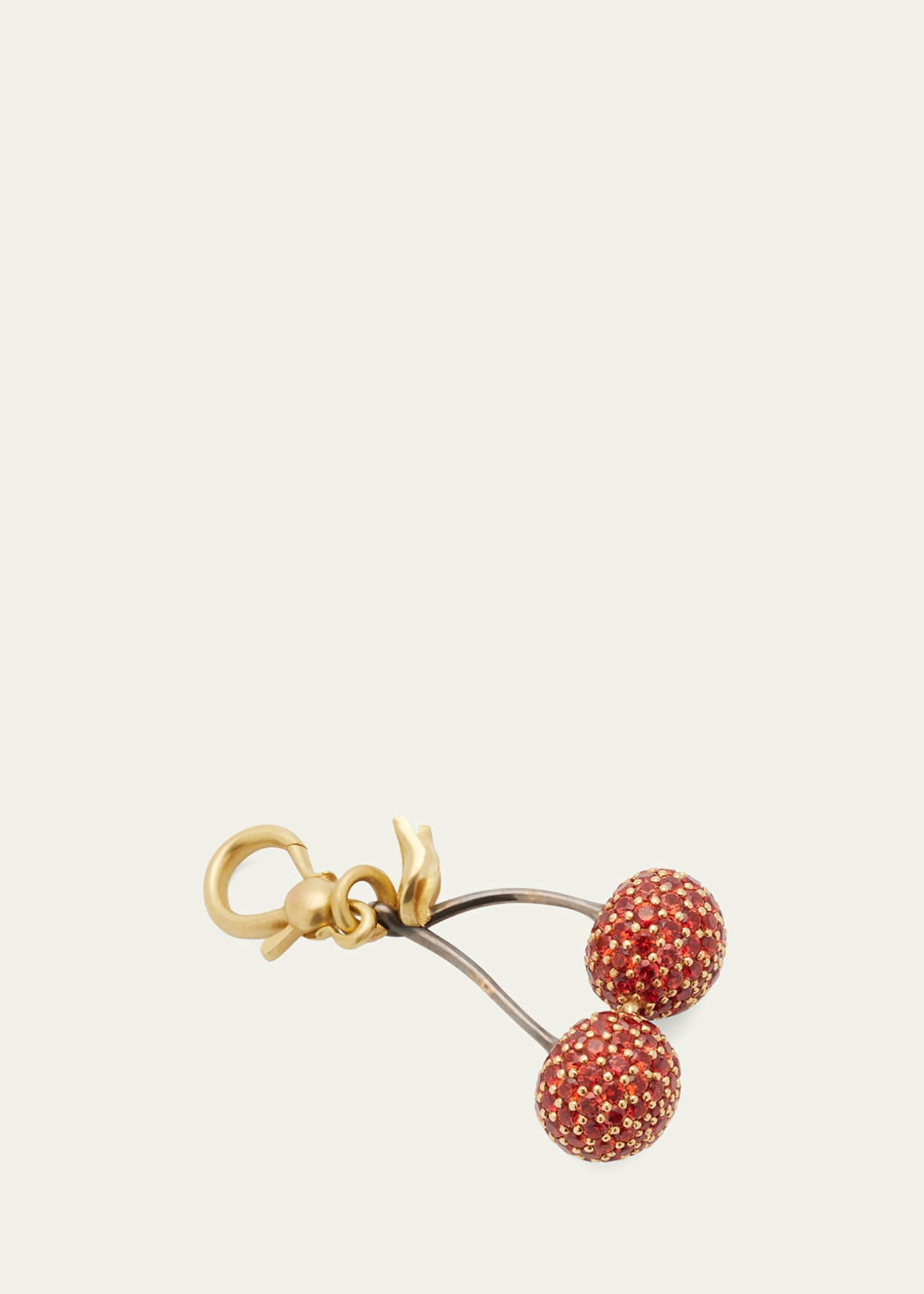Paul Morelli Yellow Gold Cherry Charm with Red and Yellow Sapphires