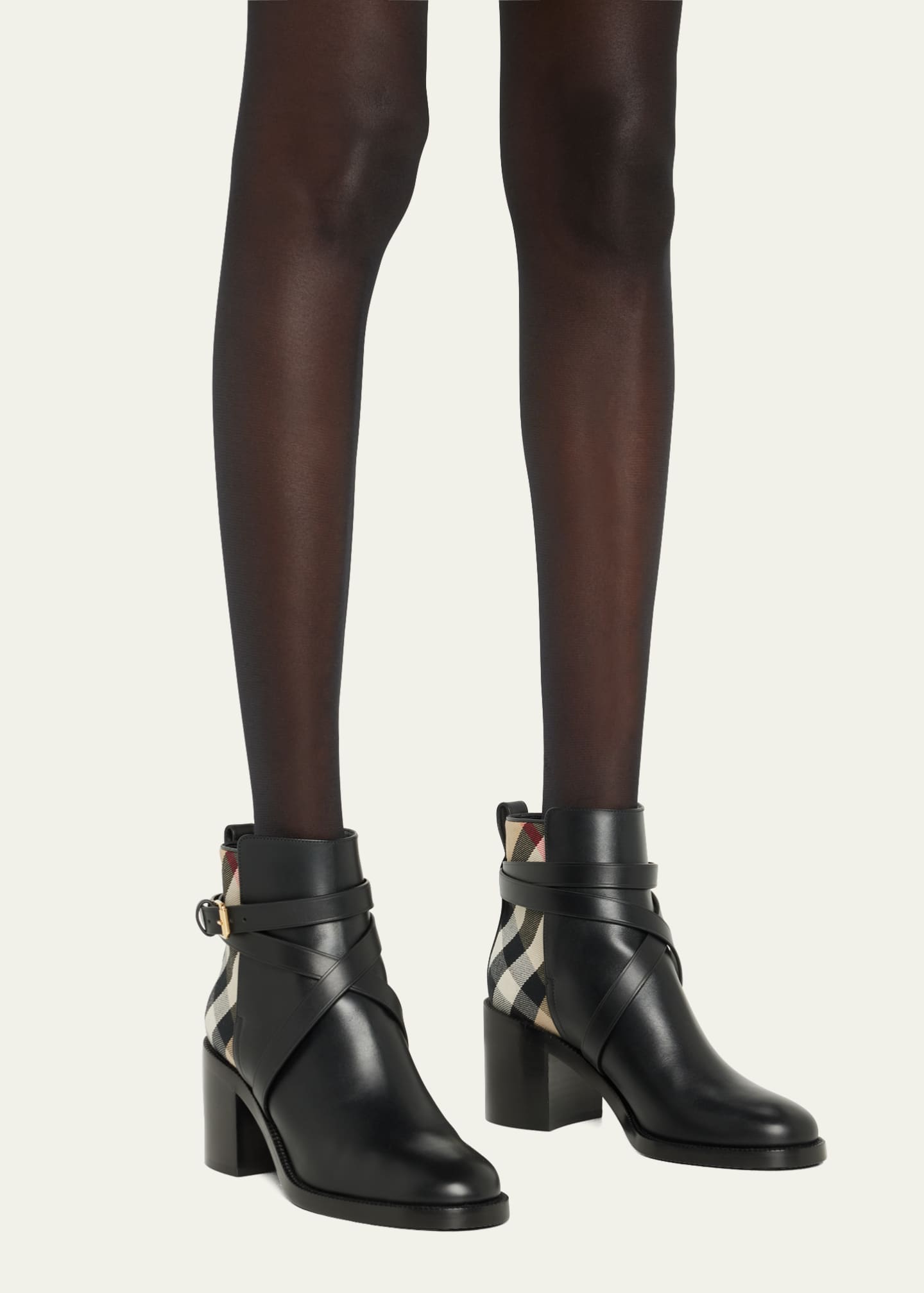 Biker Chic: Burberry Polished Leather Ankle Boots