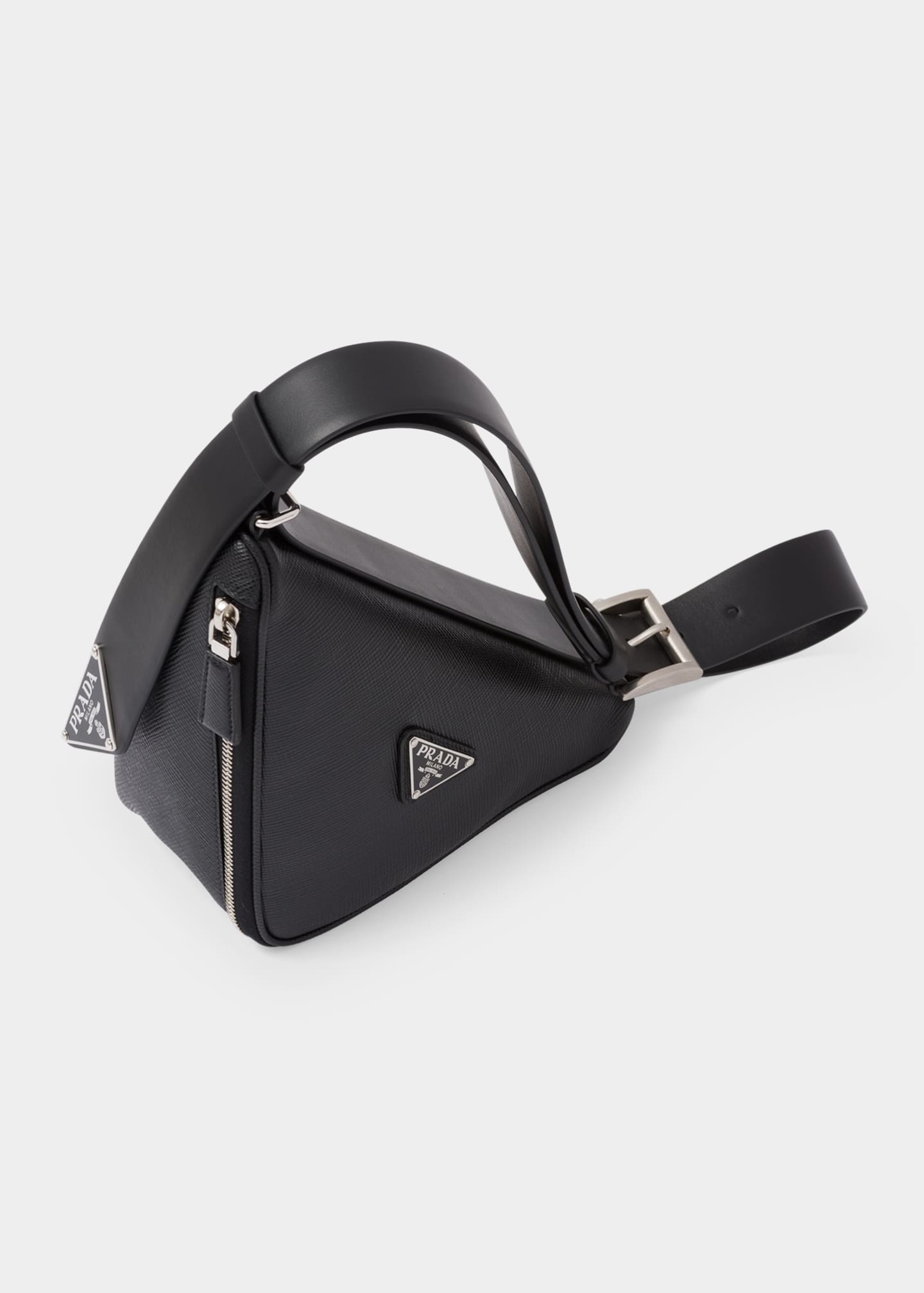 Prada Men's Saffiano Leather Triangle Logo Belt Bag - Bergdorf Goodman
