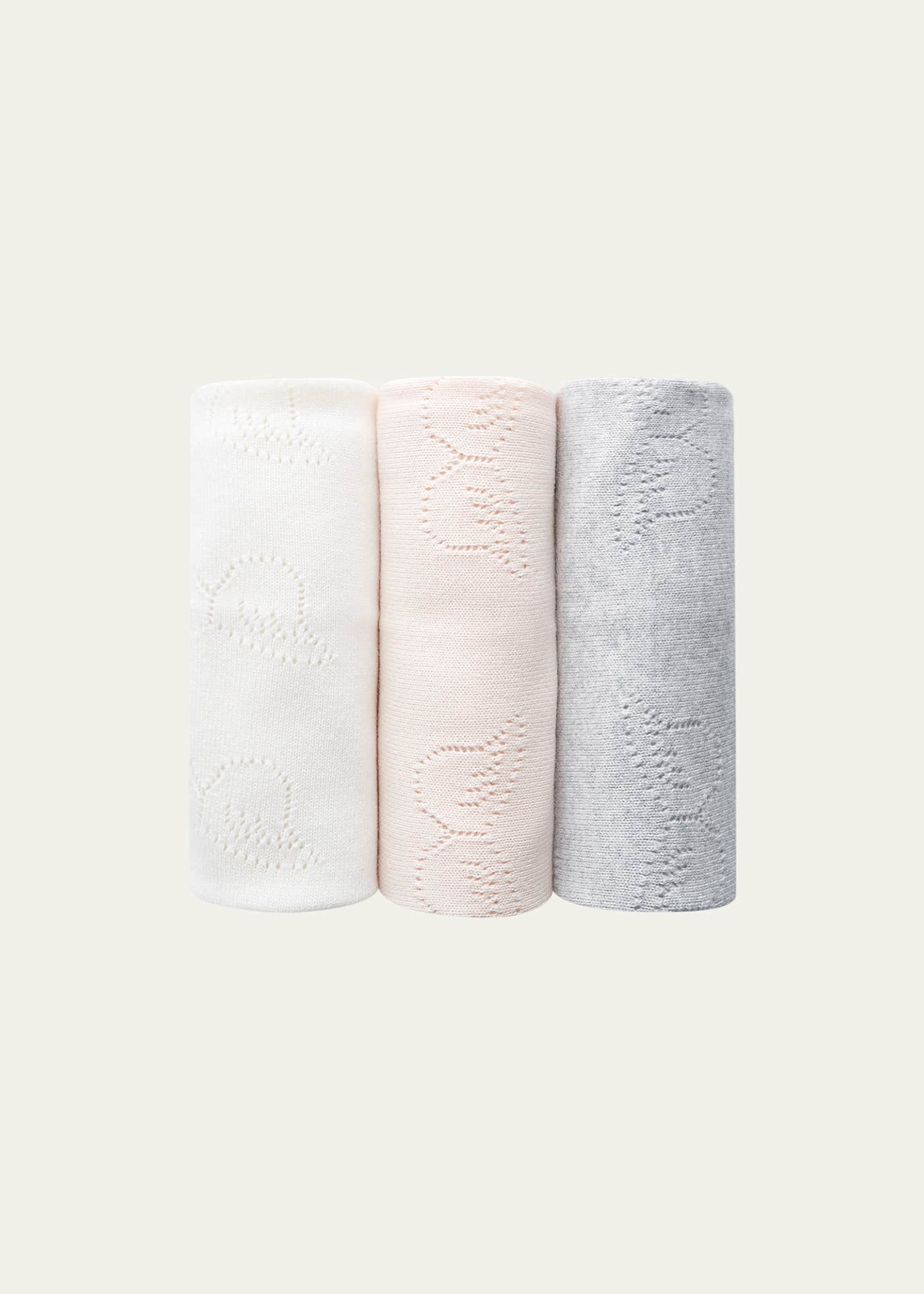 Marie Chantal Kid's Pointelle Angel Wings Cashmere Blanket Image 3 of 4