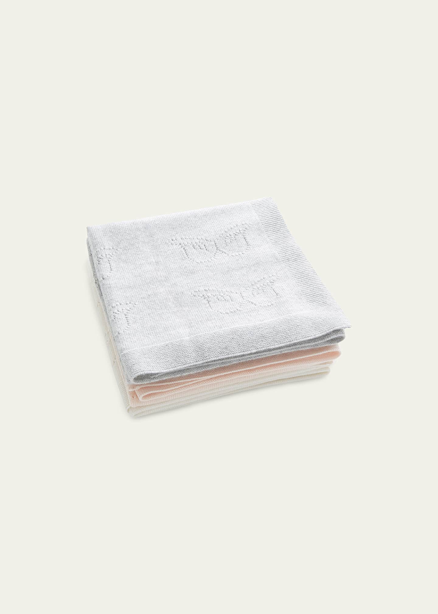 Marie Chantal Kid's Pointelle Angel Wings Cashmere Blanket Image 4 of 4