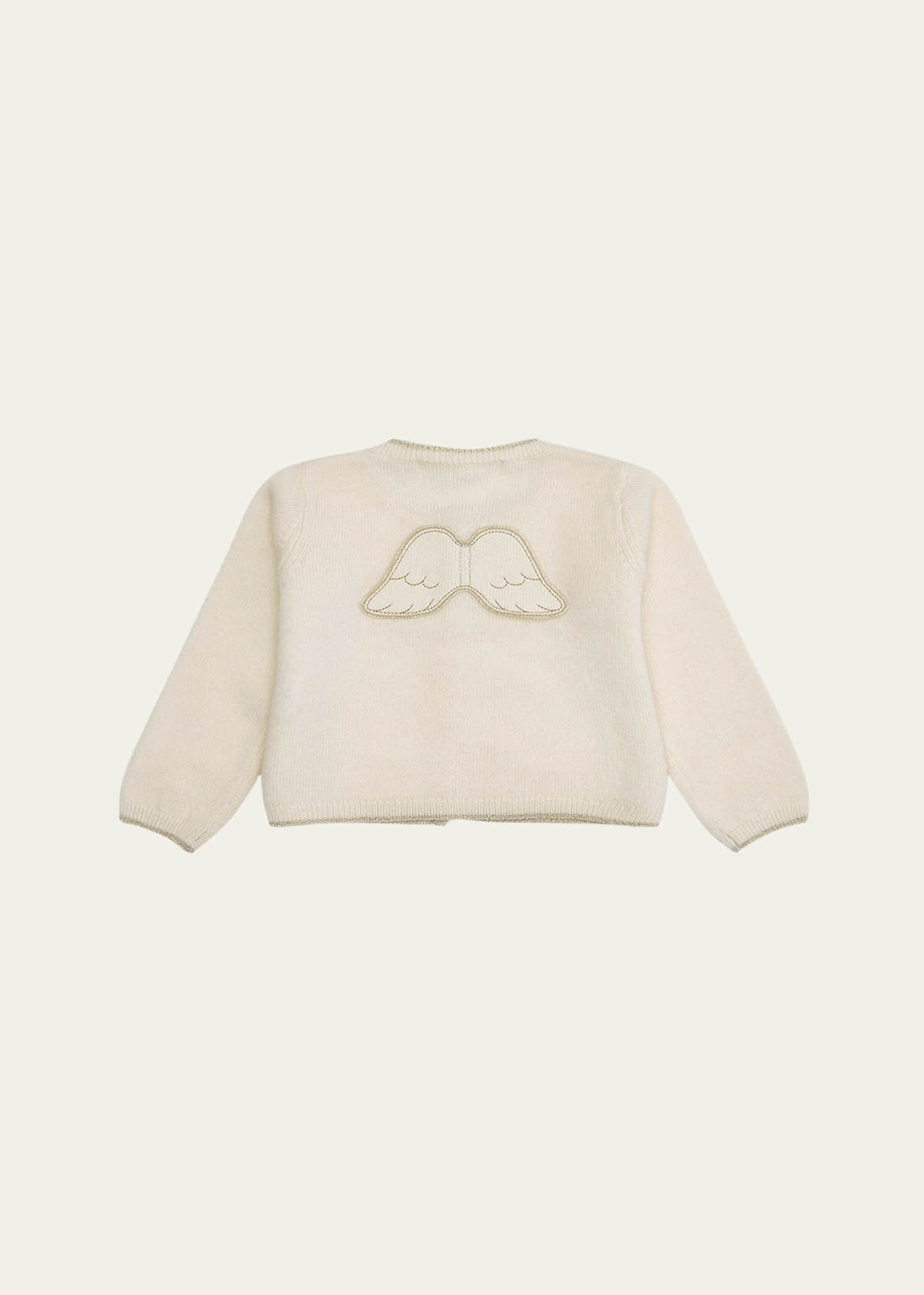 Marie Chantal Girl's Briony Angel Wing Cardigan, Size 3M-18M Image 2 of 3