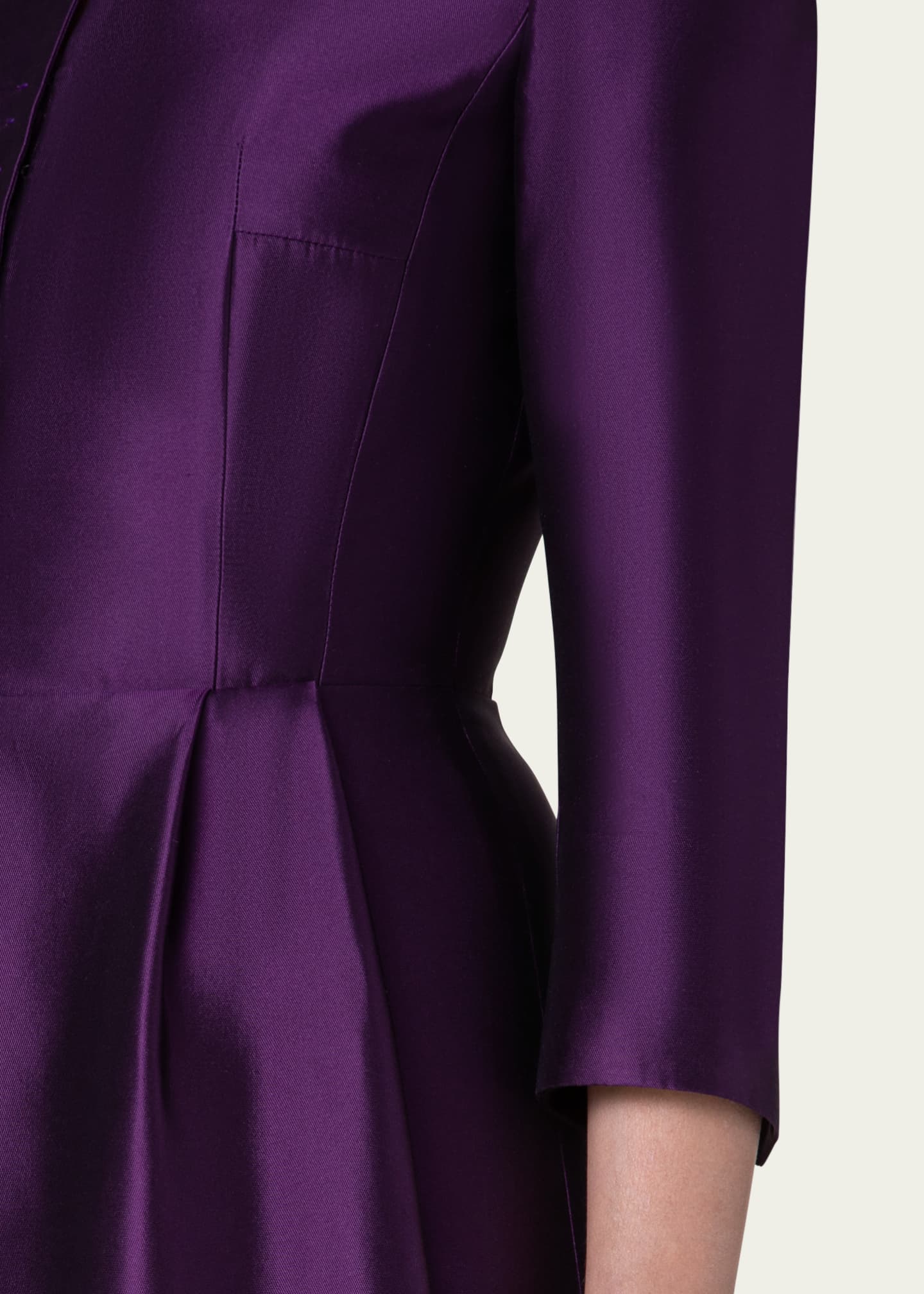 Akris Silk Knee Length Coat Dress Bergdorf Goodman