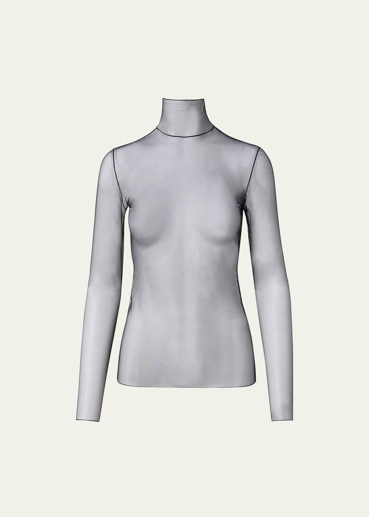 Akris Tulle High-Neck Top Image 1 of 5