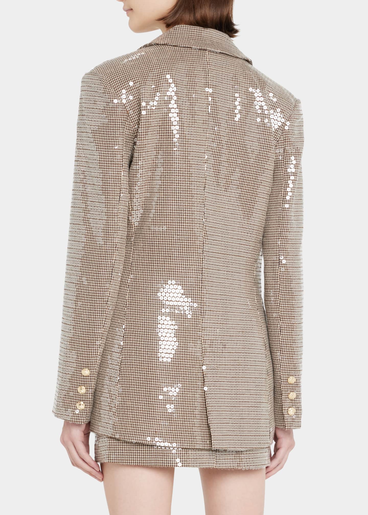 Retrofete Hadley Sequined Houndstooth Blazer Bergdorf Goodman