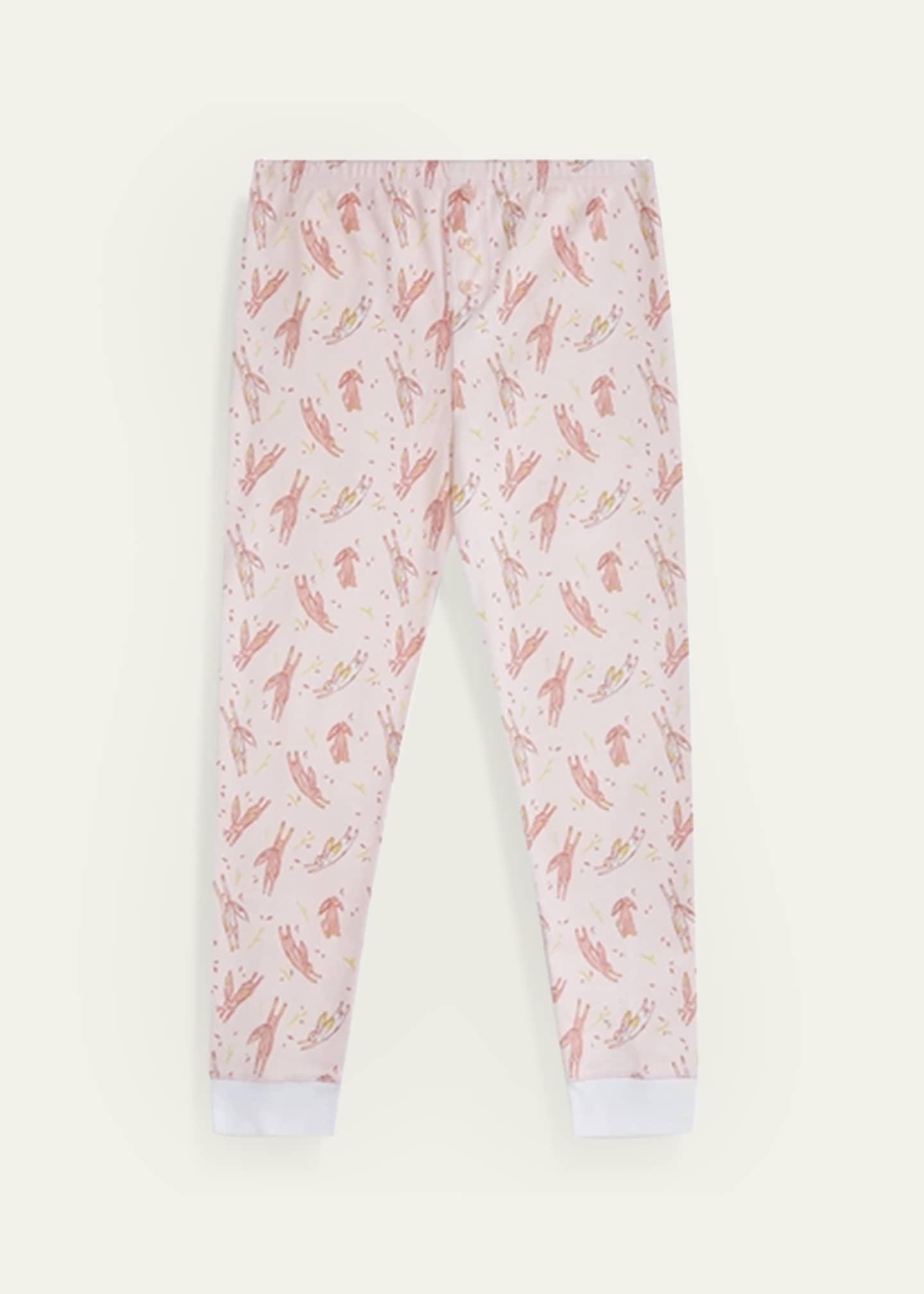 Marie Chantal Kid's Mini Little Bunny Pajama Set, Size 2-8 Image 4 of 5