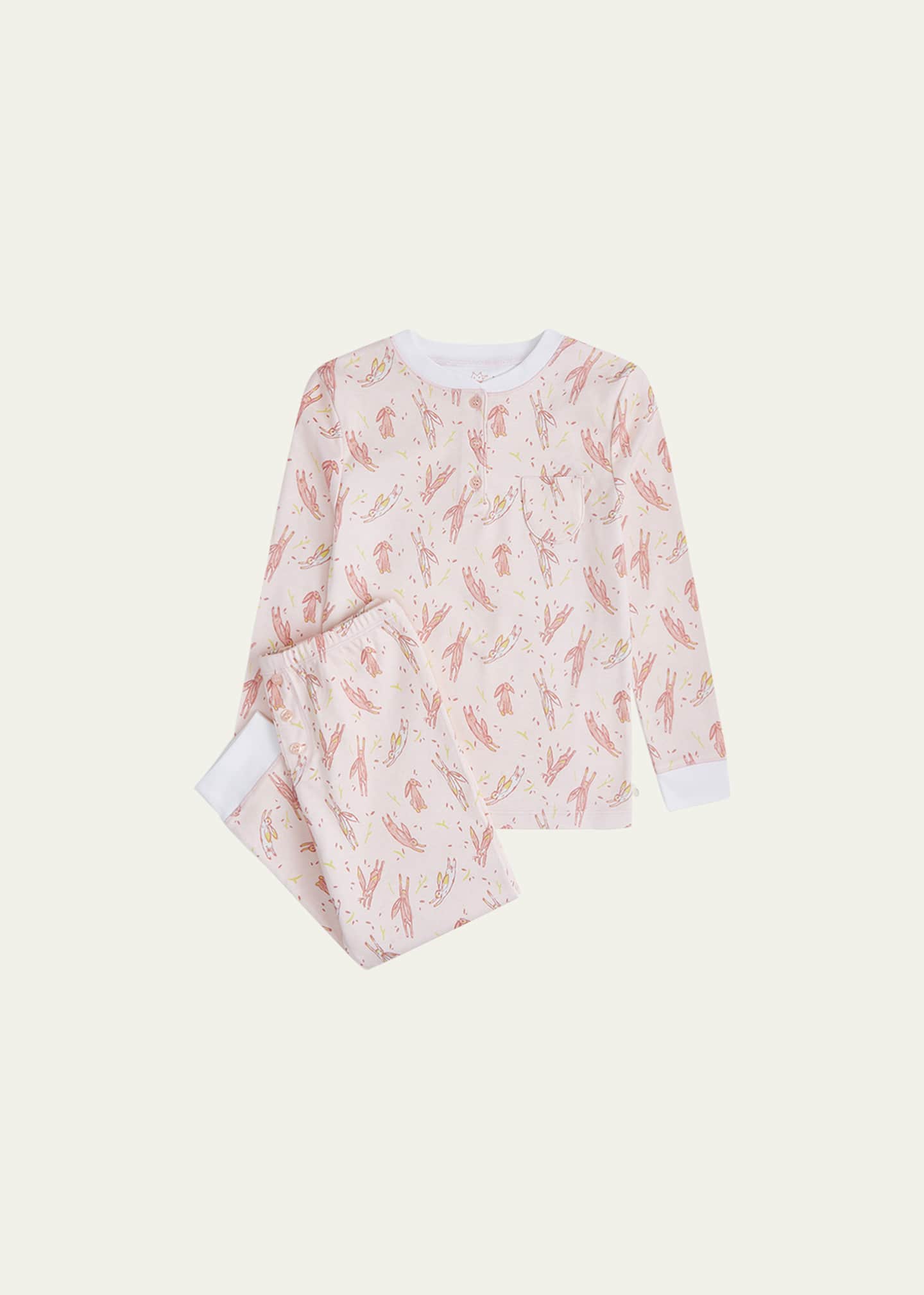 Marie Chantal Kid's Mini Little Bunny Pajama Set, Size 2-8 Image 1 of 5