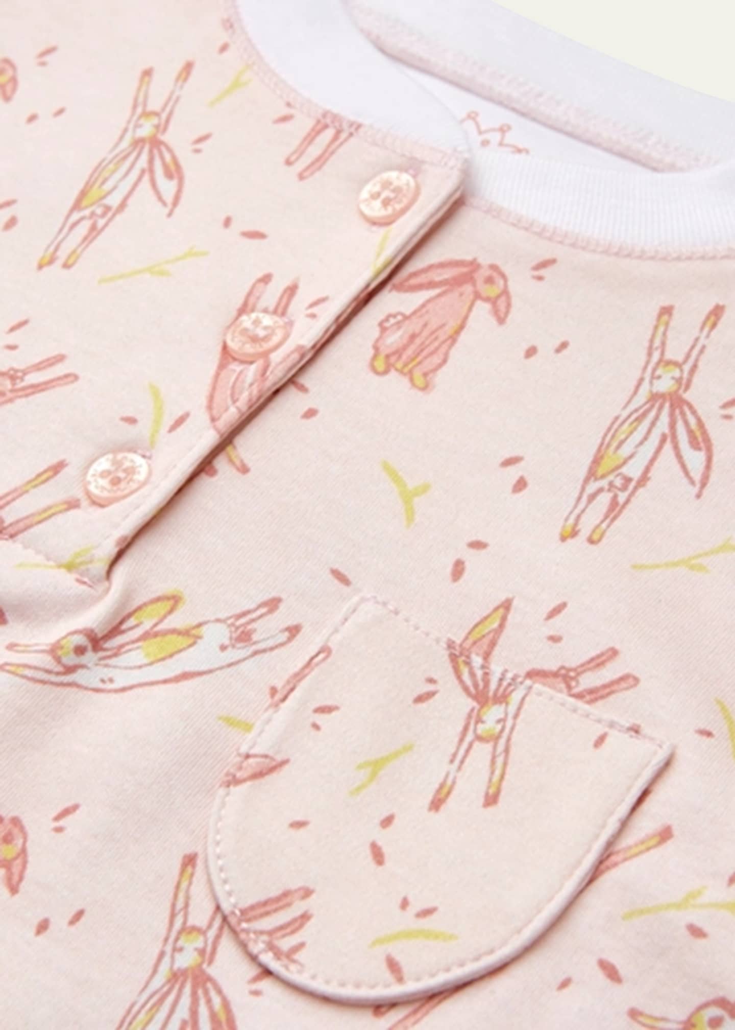 Marie Chantal Kid's Mini Little Bunny Pajama Set, Size 2-8 Image 5 of 5