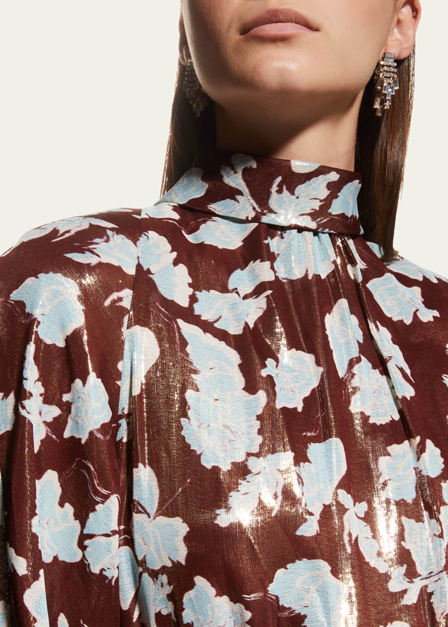 Tanya Taylor Hannah Floral Silk Lame Mini Dress - Bergdorf Goodman