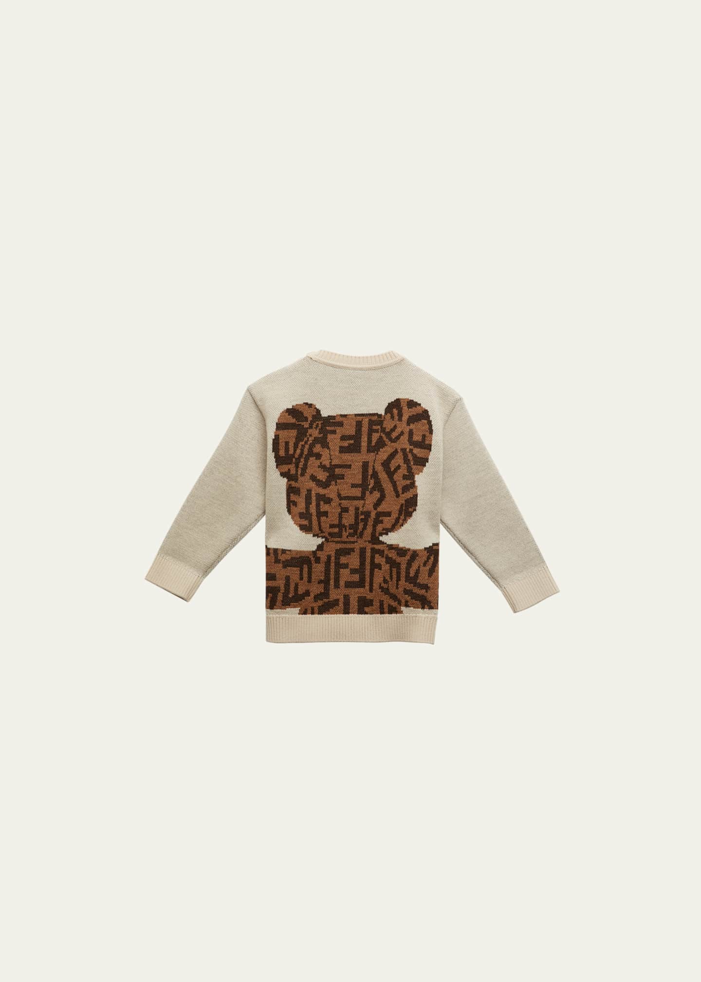 Fendi Kid's FF Bear Wool Sweater, Size 3M-24M - Bergdorf Goodman