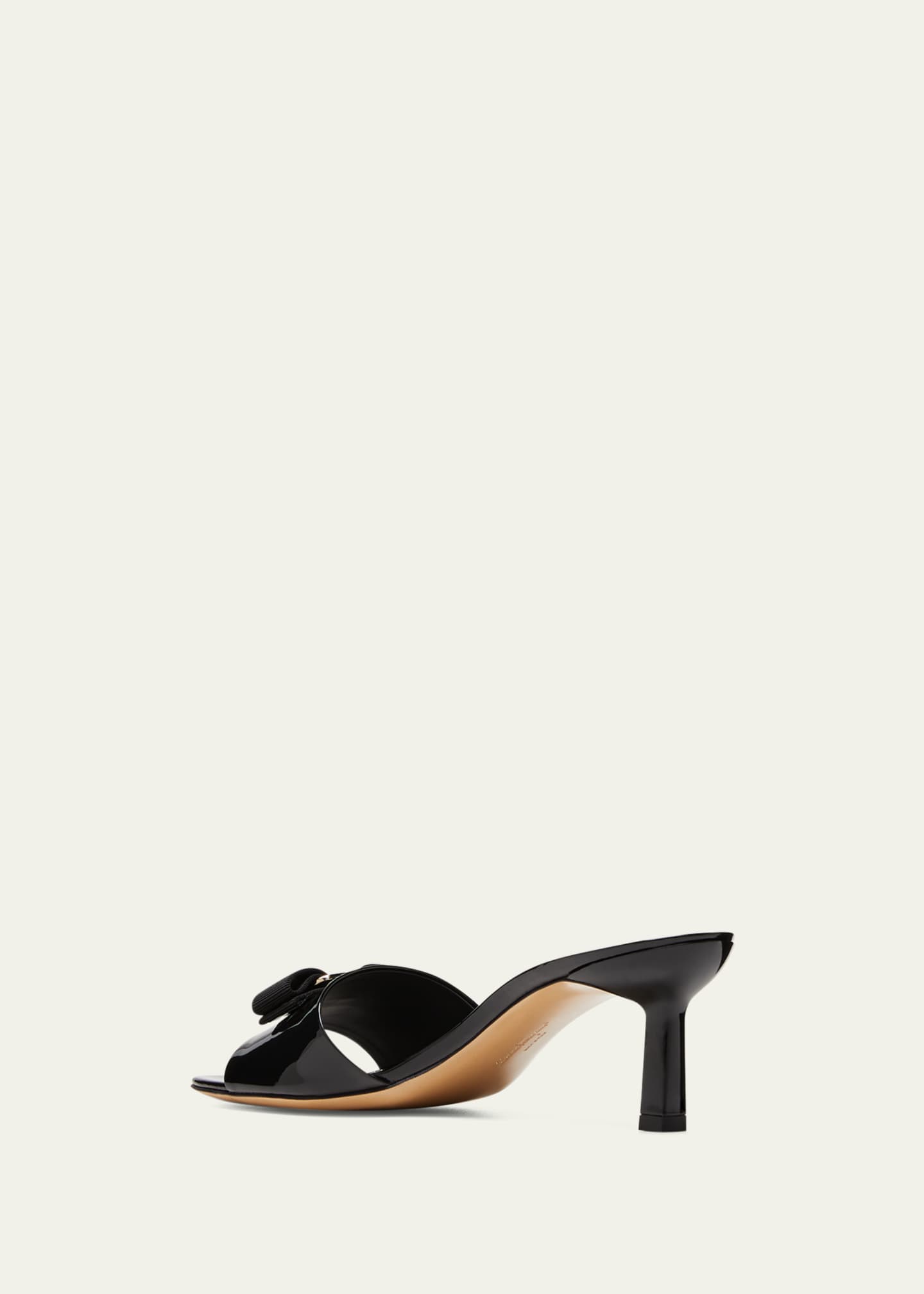 Ferragamo Glo Bow Patent Mule Sandals Bergdorf Goodman