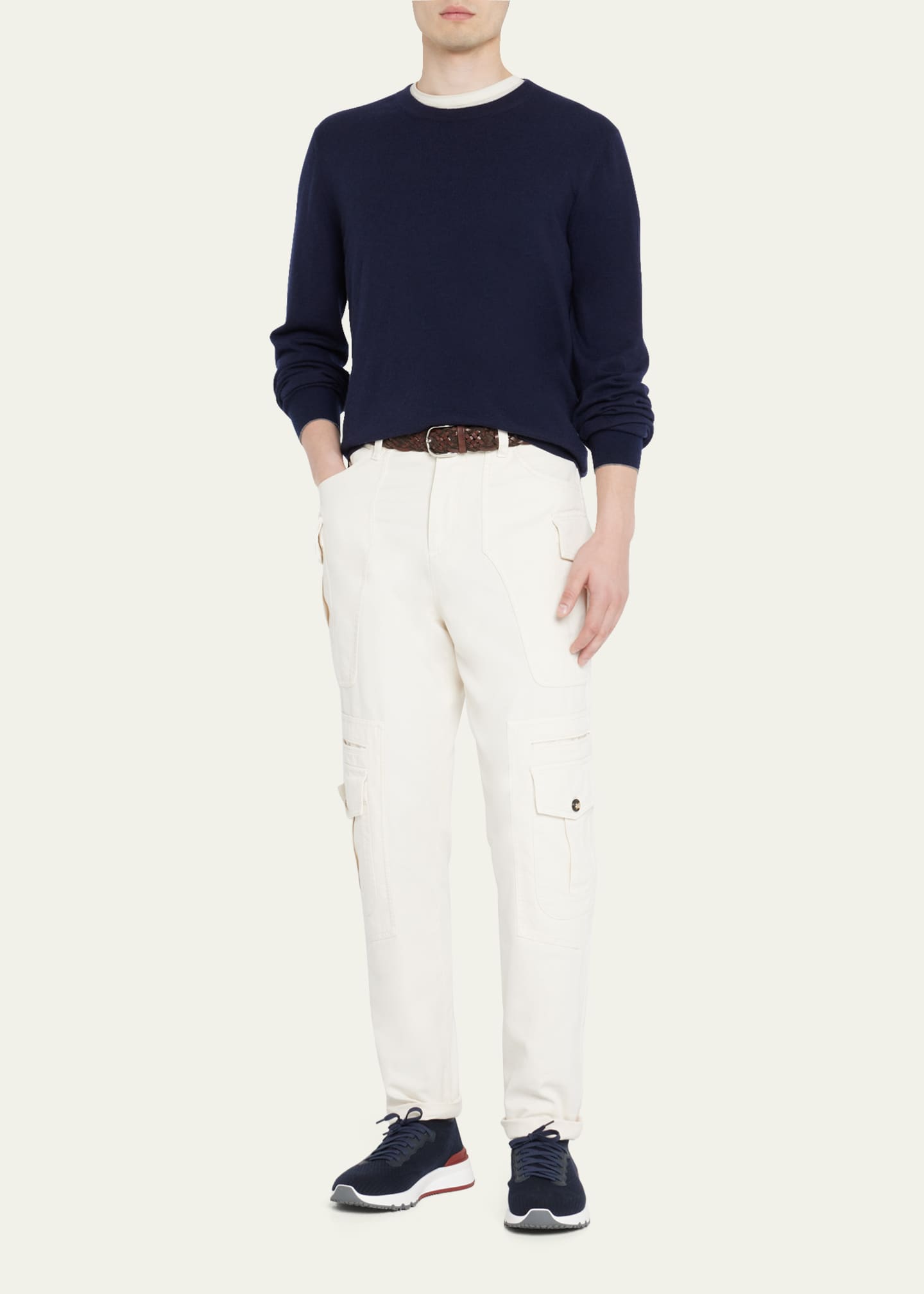 Brunello Cucinelli Men Round Neck Sweater