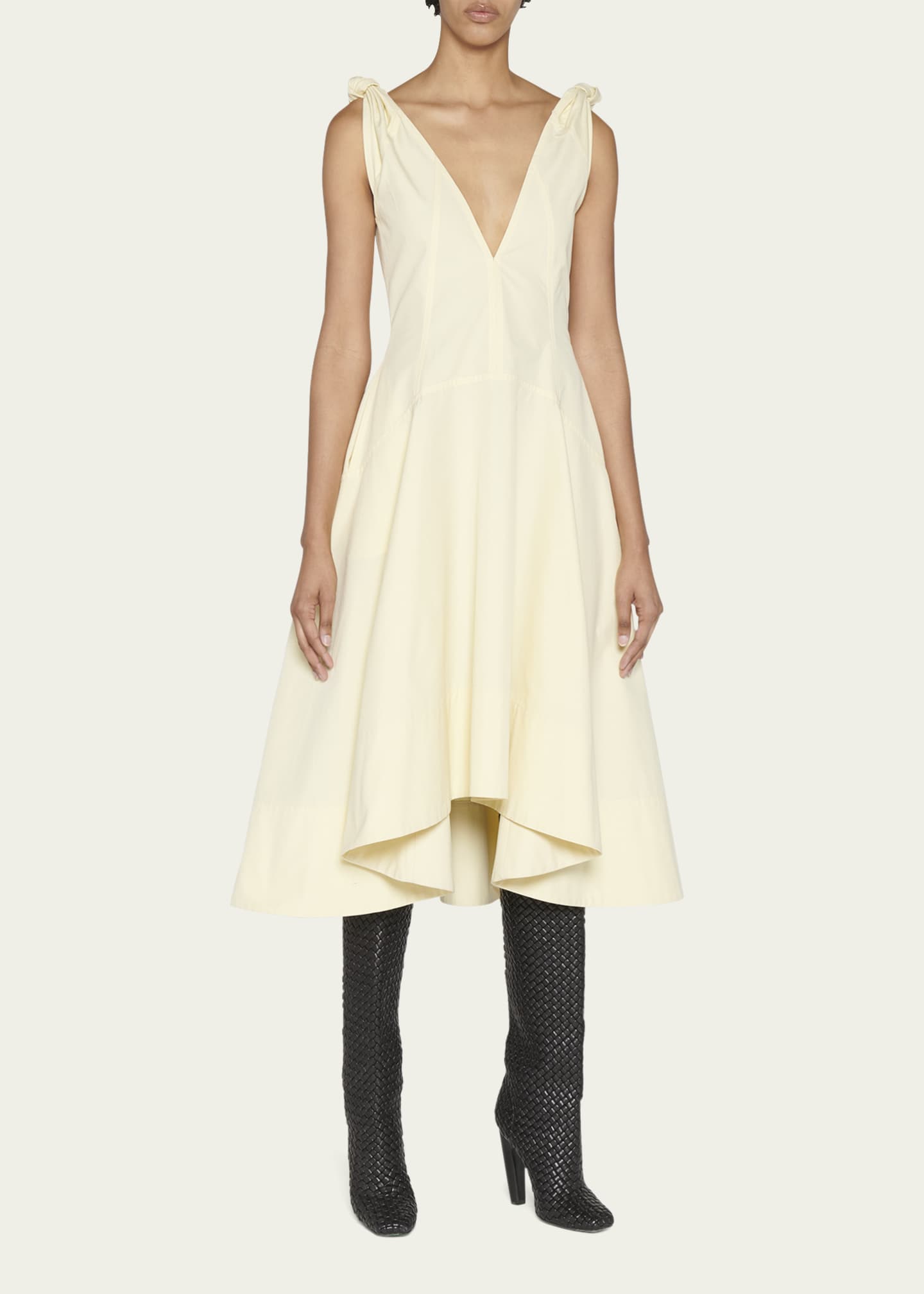 Bottega Veneta Intrecciato Woven Lambskin Knee Boots Image 3 of 5