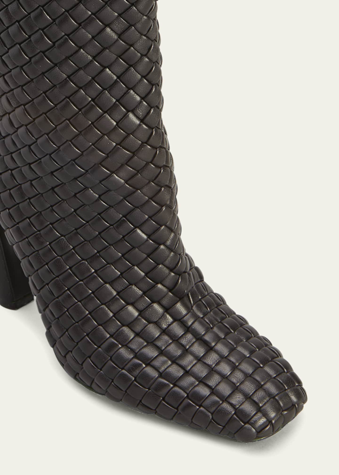 Bottega Veneta Intrecciato Woven Lambskin Knee Boots - Bergdorf