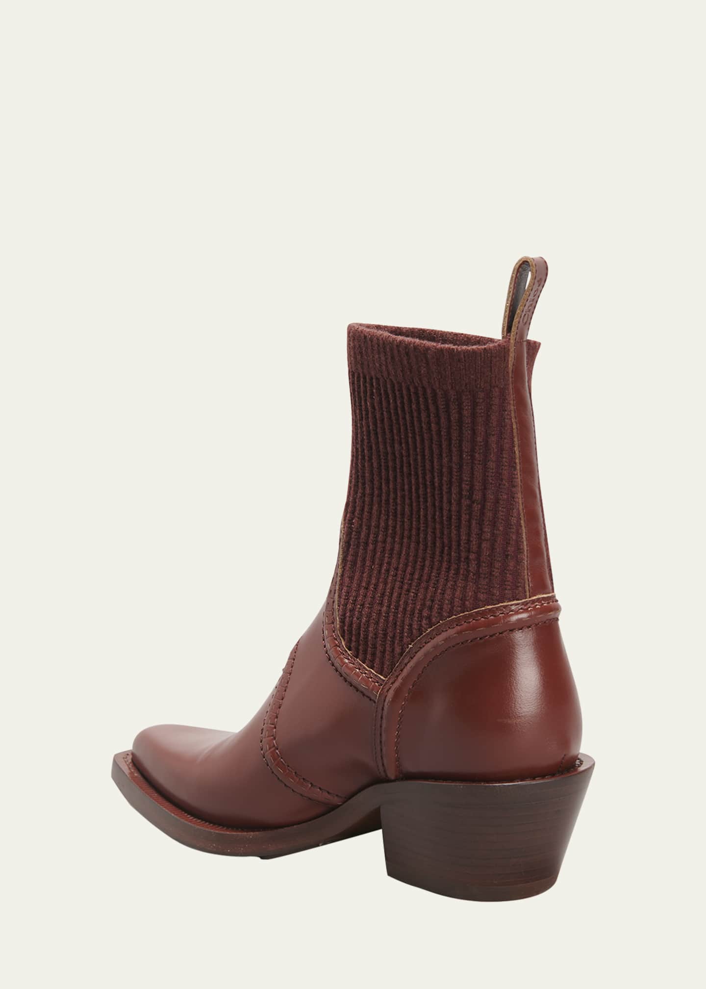 Chloe Nellie Western Sock Ankle Boots