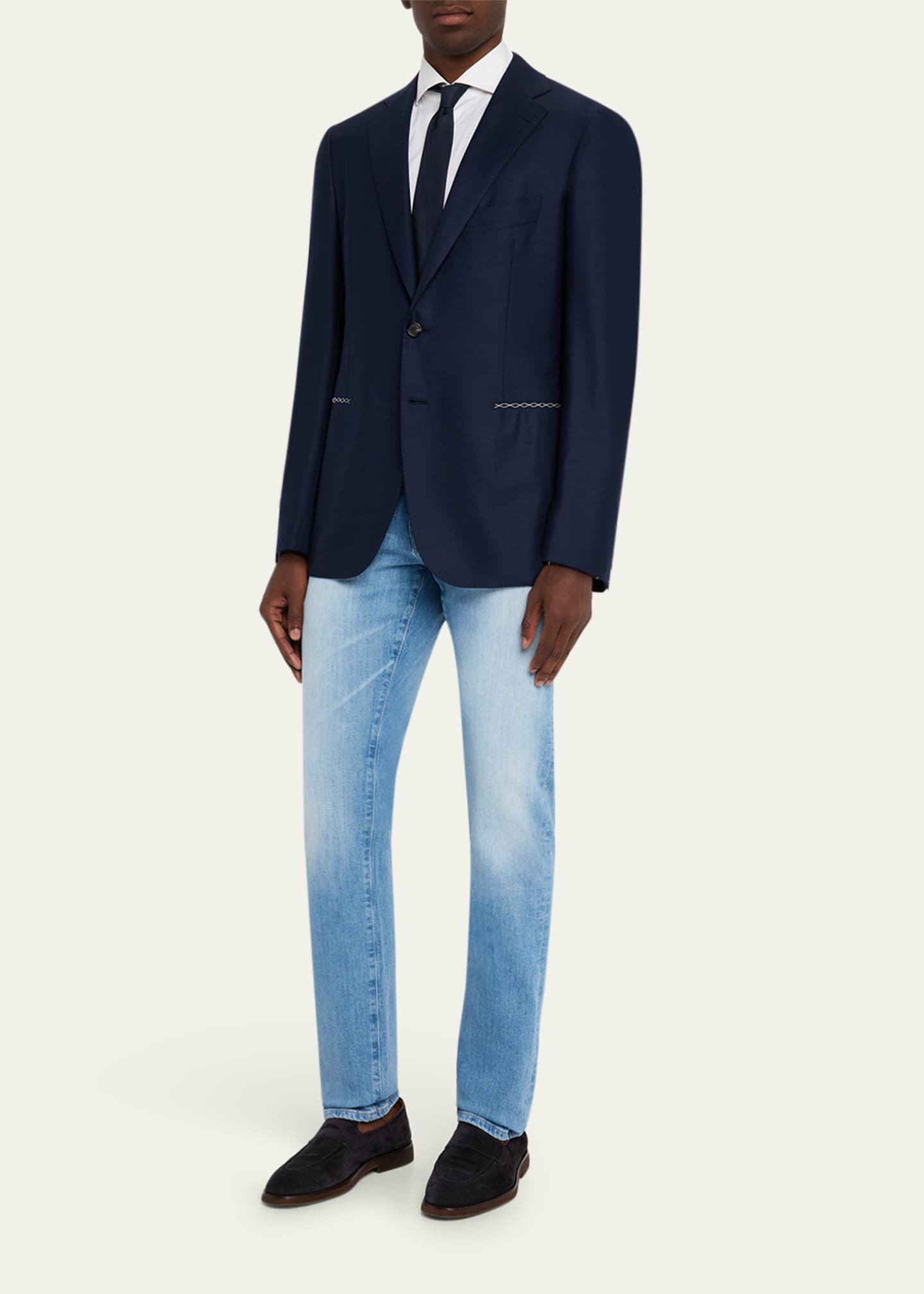 Cesare Attolini Men's Deconstructed Wool Two-Button Blazer