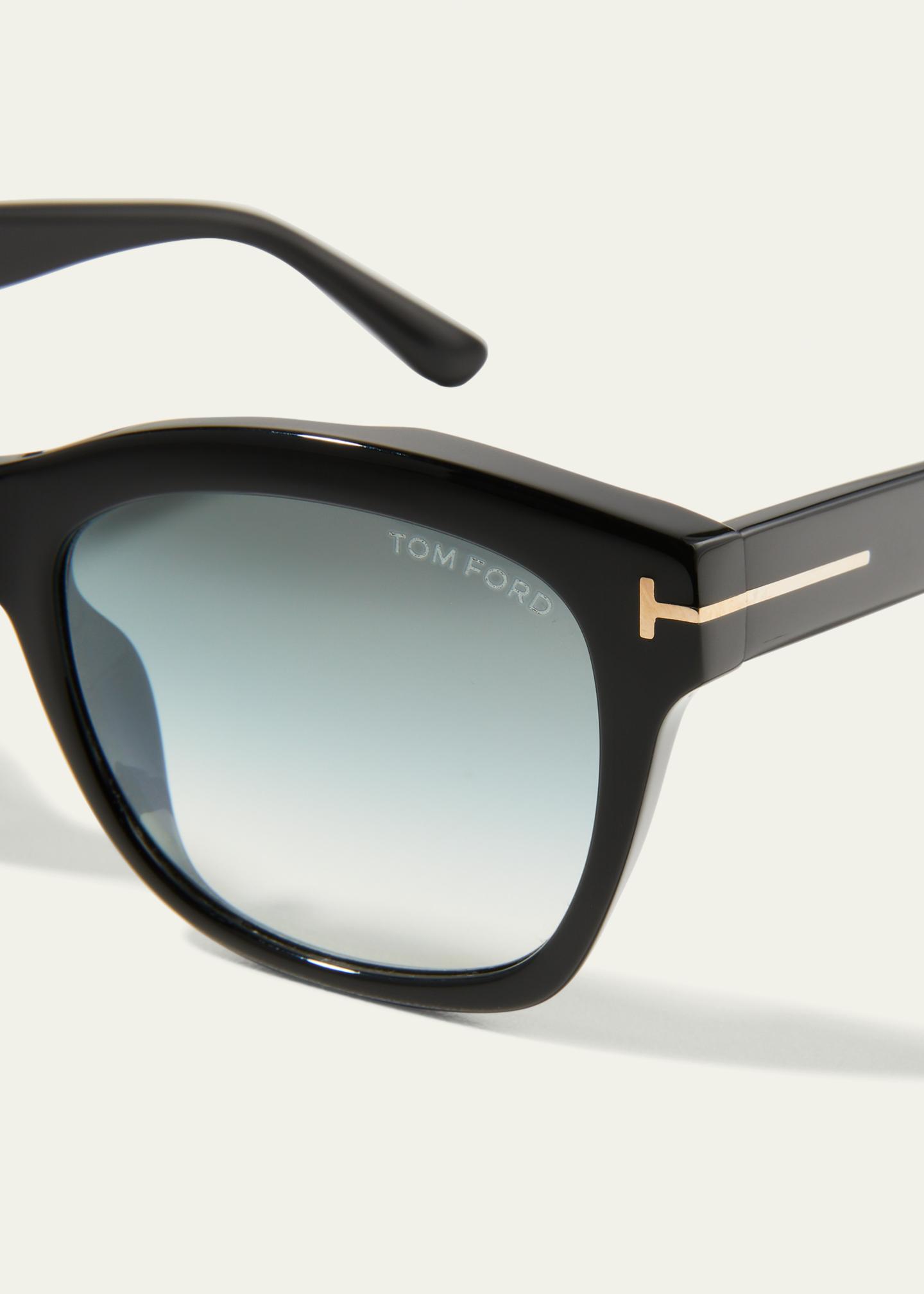 Tom Ford LAUREN-02 FT 0614 Sunglasses - Dark Havana/Brown Shaded Unisex Frame (Size 52/19/140) - View #9