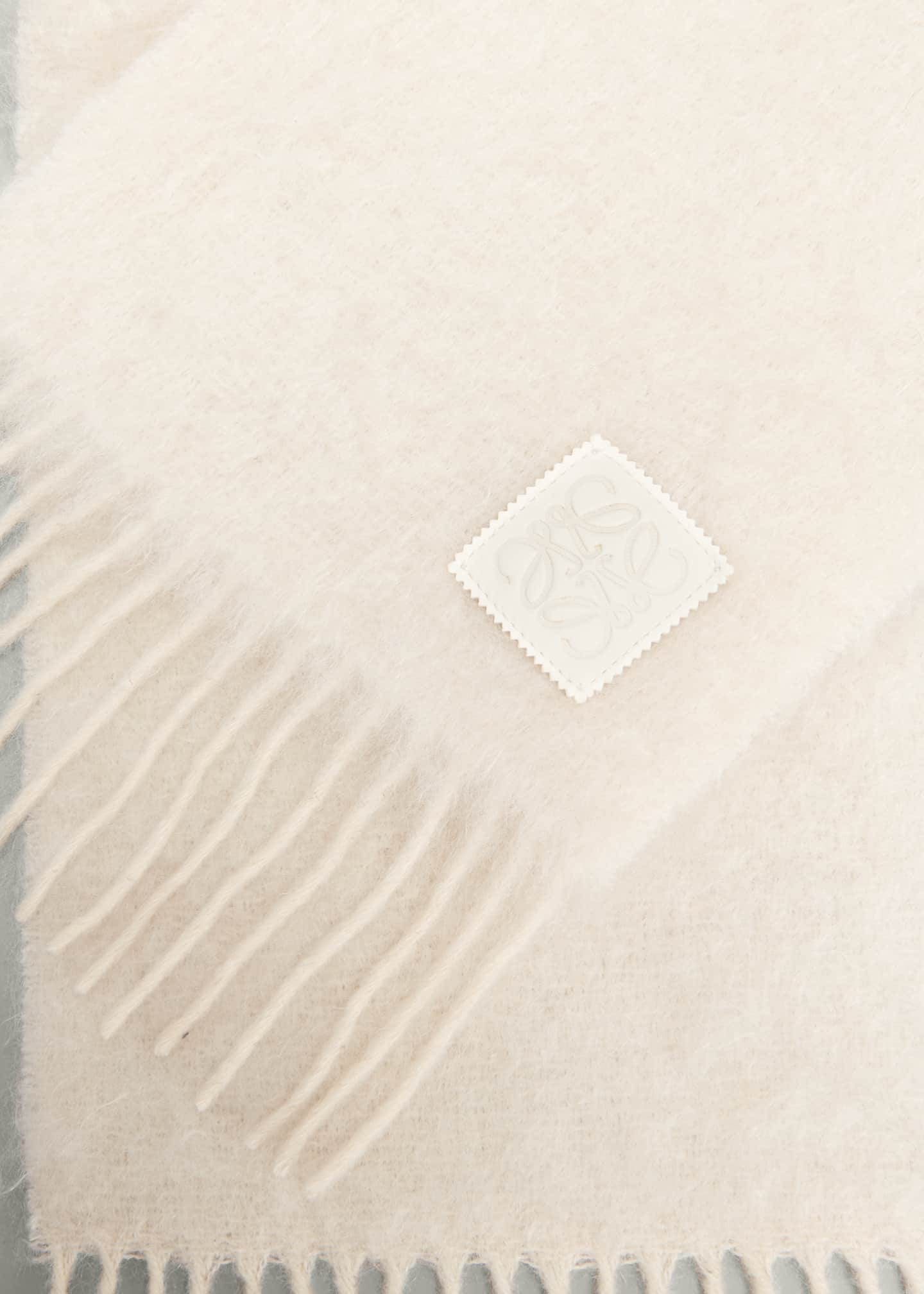 Loewe Mohair-Blend Anagram Brooch Scarf Image 3 of 3