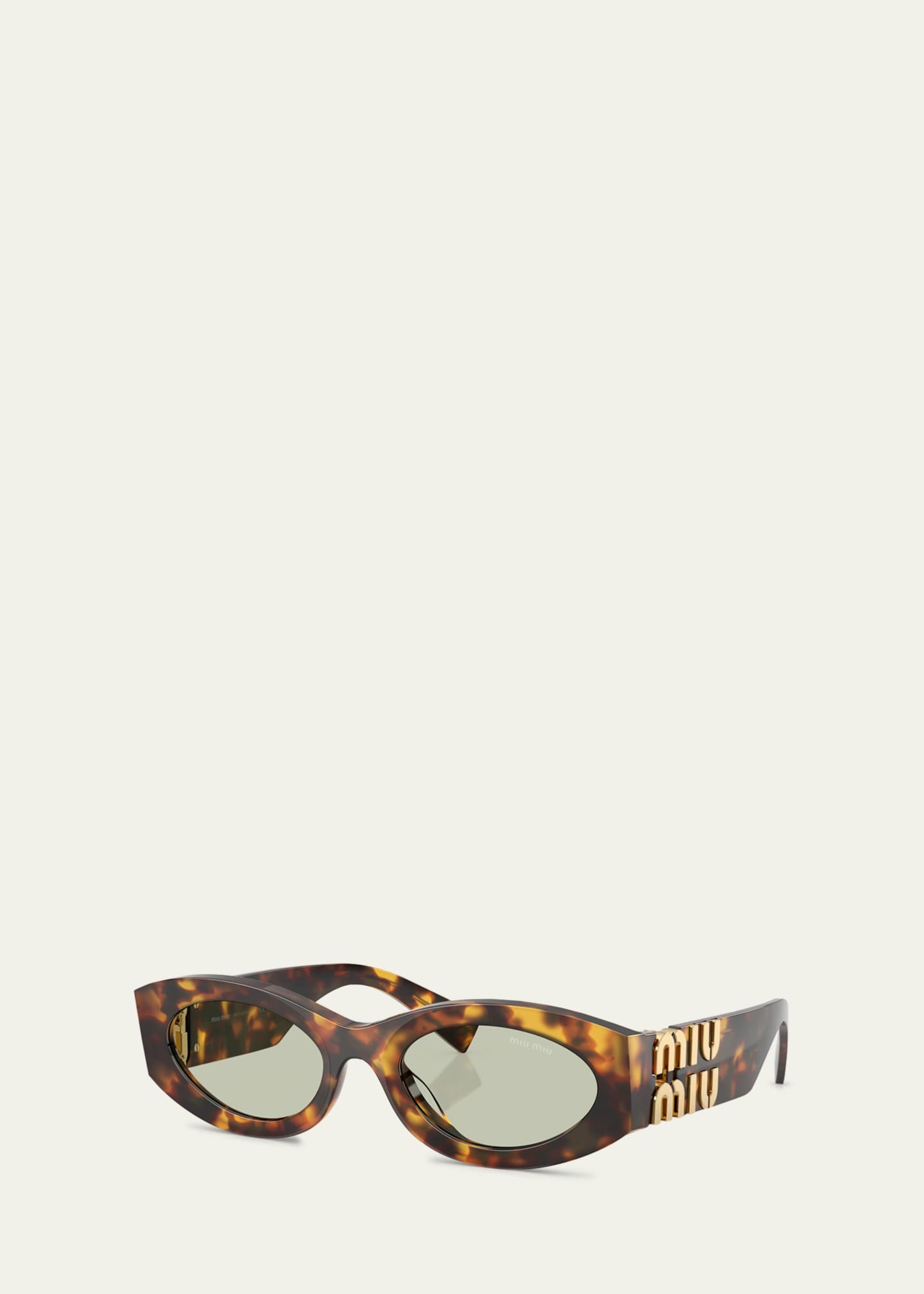 Logo Oval Acetate Sunglasses
