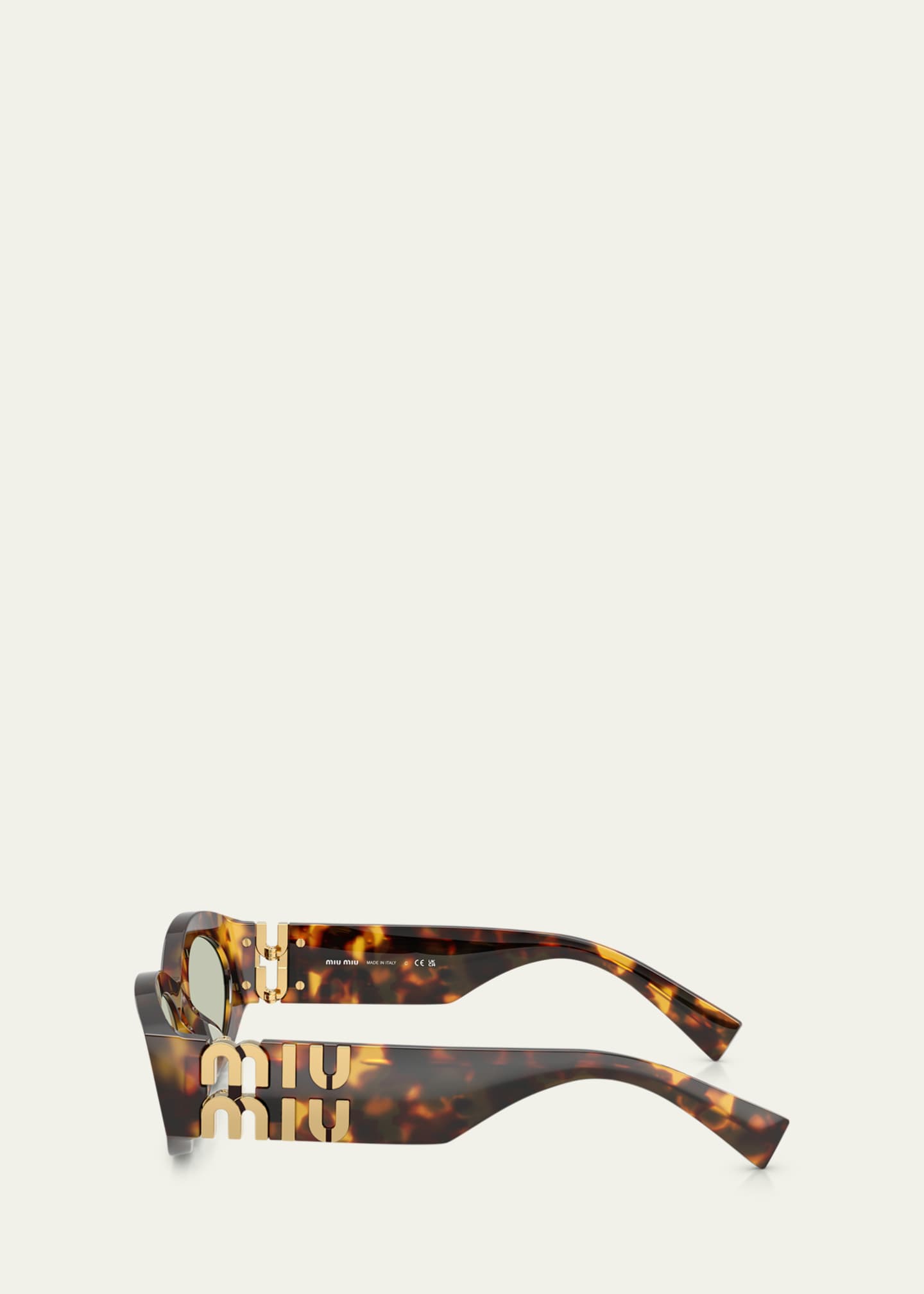 Logo Oval Acetate Sunglasses