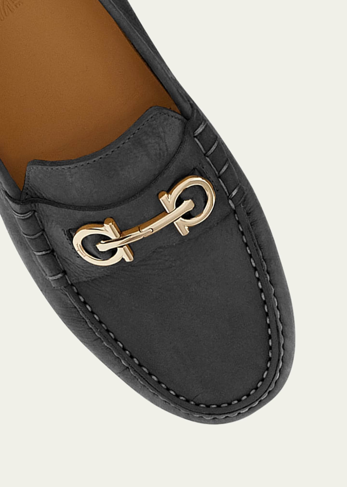 Ferragamo Odilia Calfskin Bit Driver Loafers Image 3 of 3