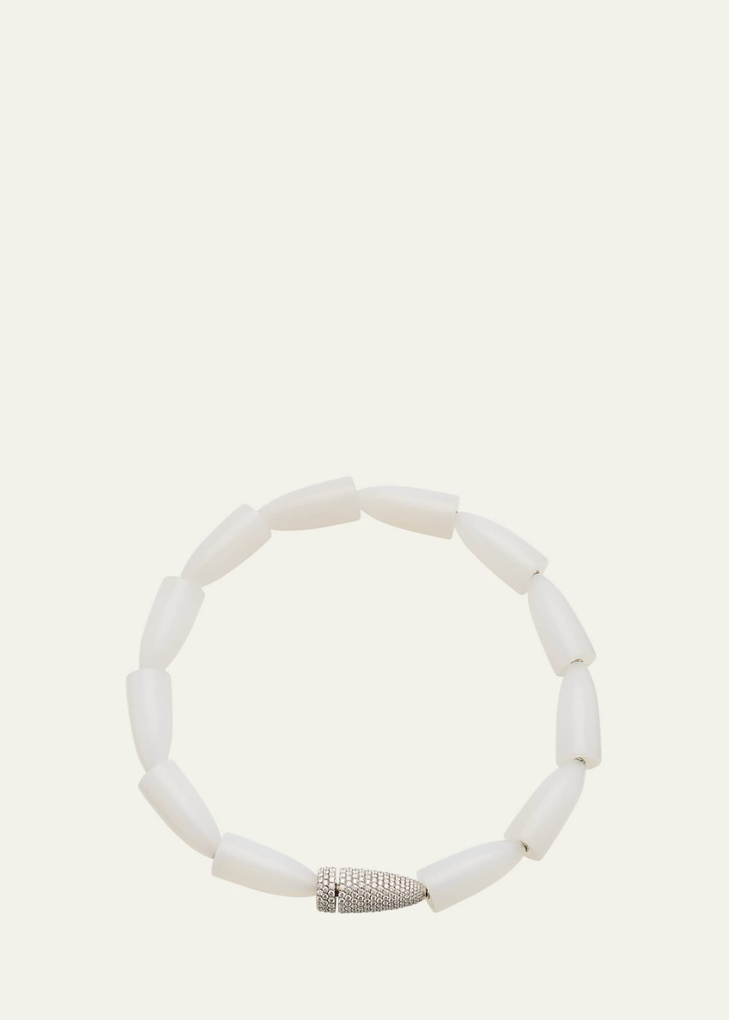 White agate necklace clearance