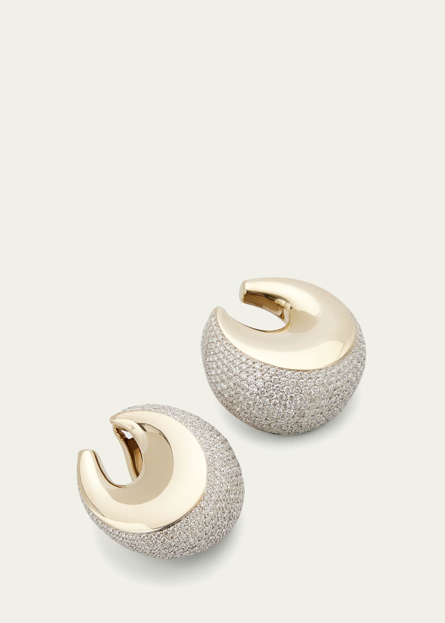 Vhernier Pirouette White Gold Diamond Earclips Image 3 of 4