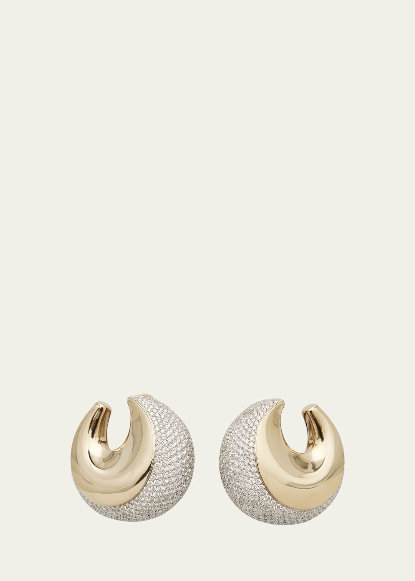 Vhernier Pirouette White Gold Diamond Earclips Image 1 of 4