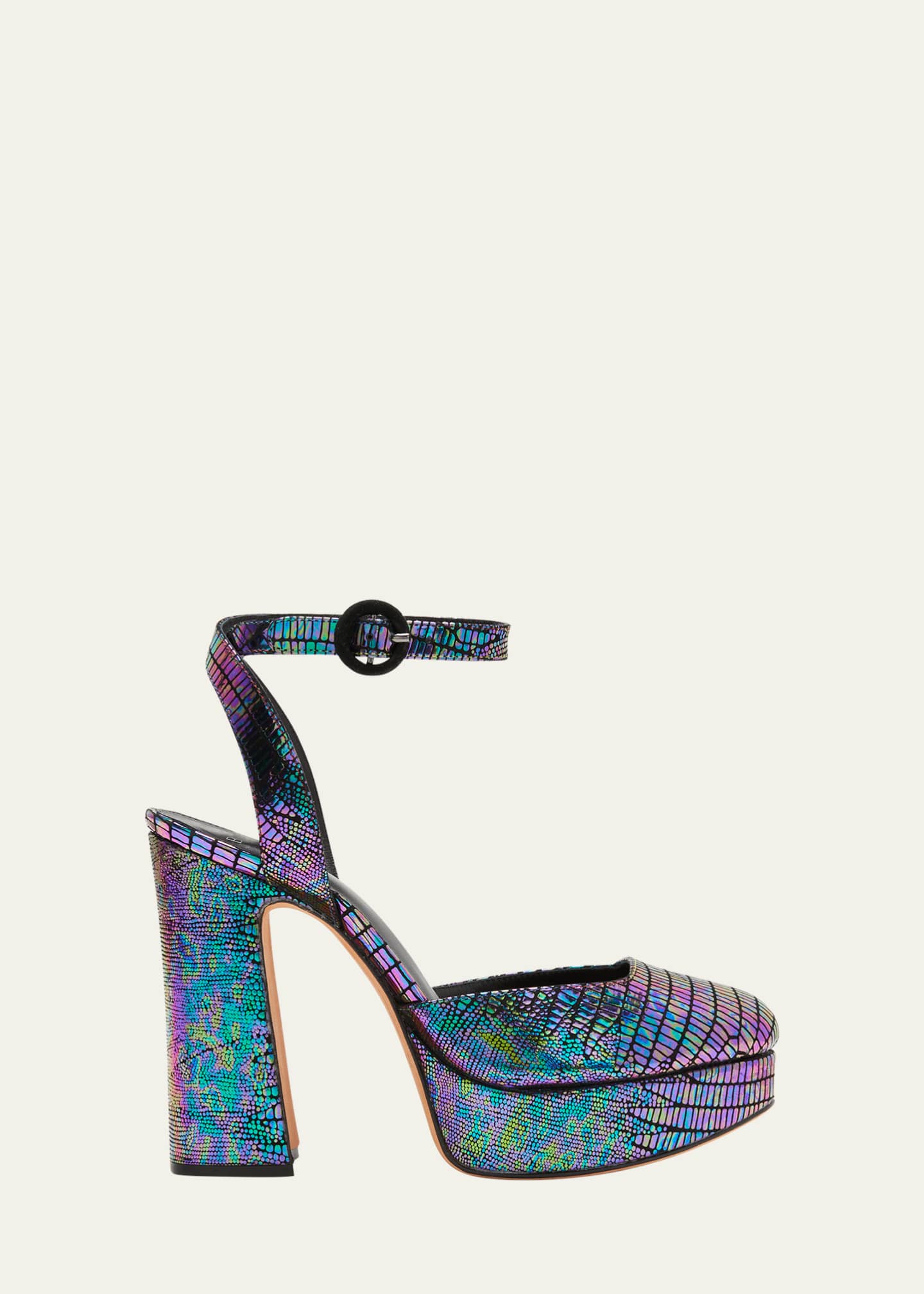Holographic platform heels clearance
