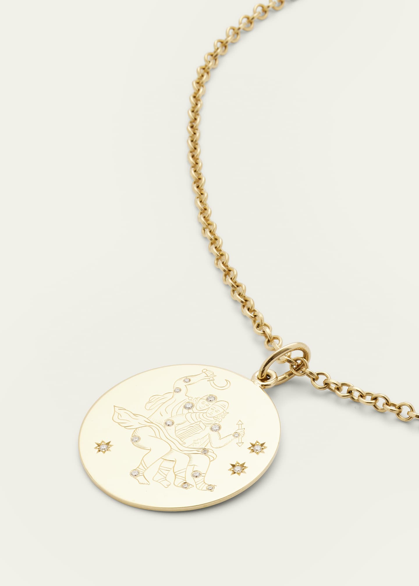 Verdura Zodiac Pendant Necklace, Gemini Image 3 of 4