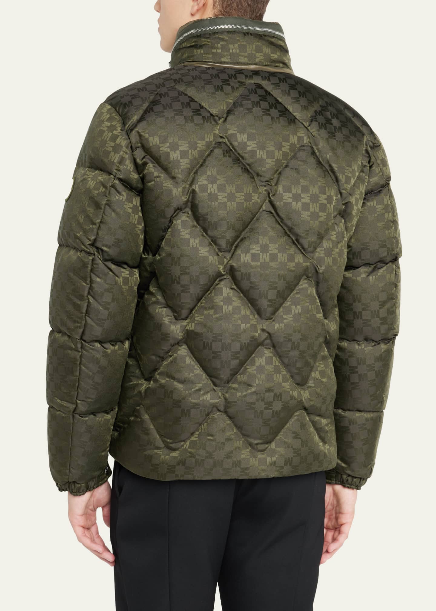Moncler Men's Nijima Monogram Jacquard Puffer Coat Bergdorf Goodman