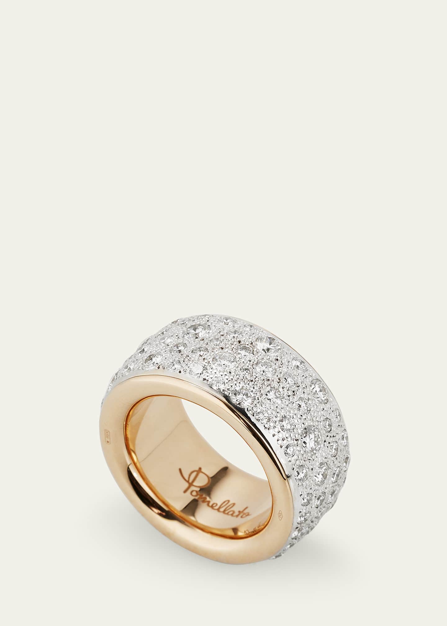 Pomellato Iconica Maxi Band Ring with White Diamonds - Bergdorf