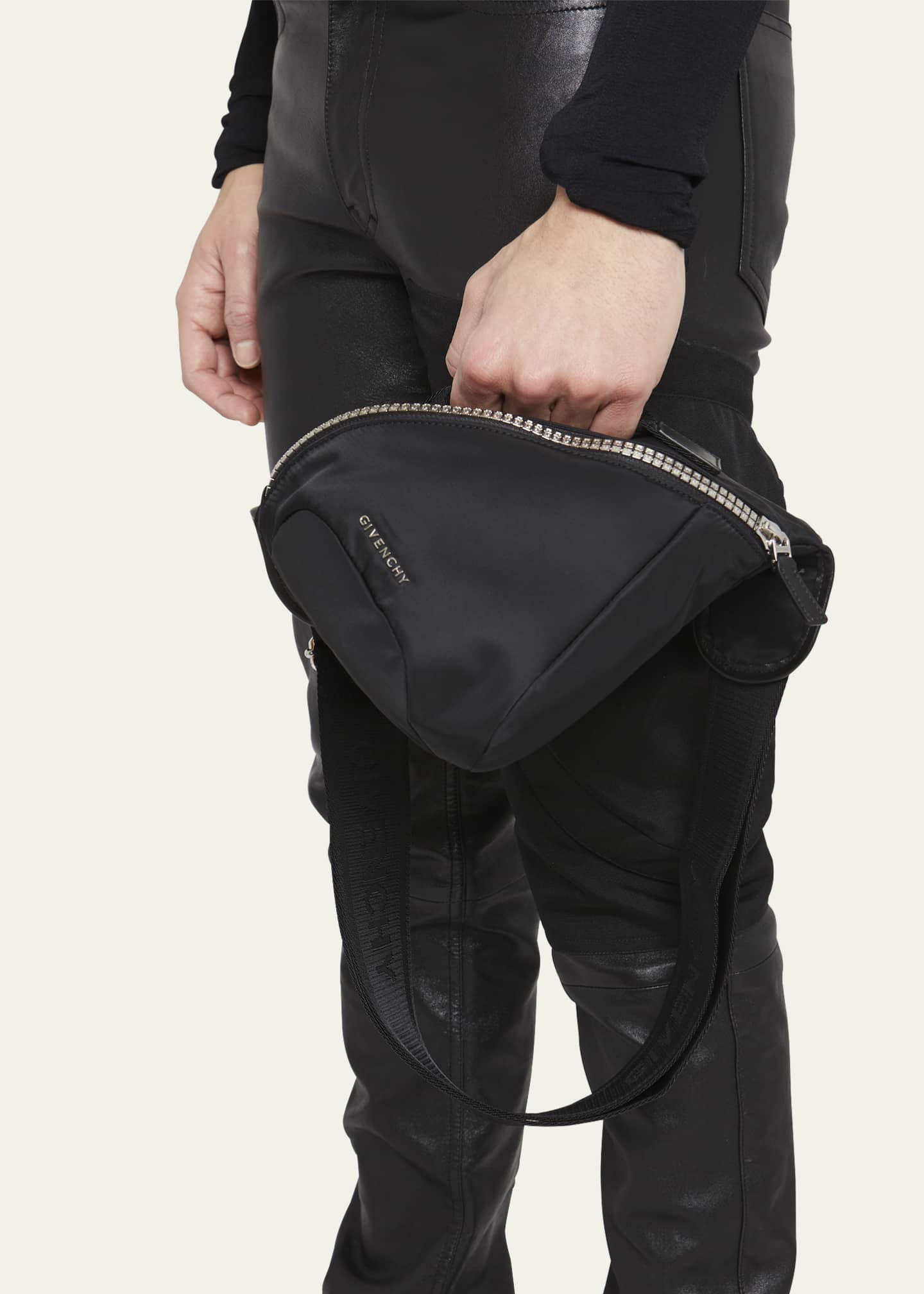 Givenchy Men's GZip Nylon Triangle Belt Bag, S Bergdorf Goodman