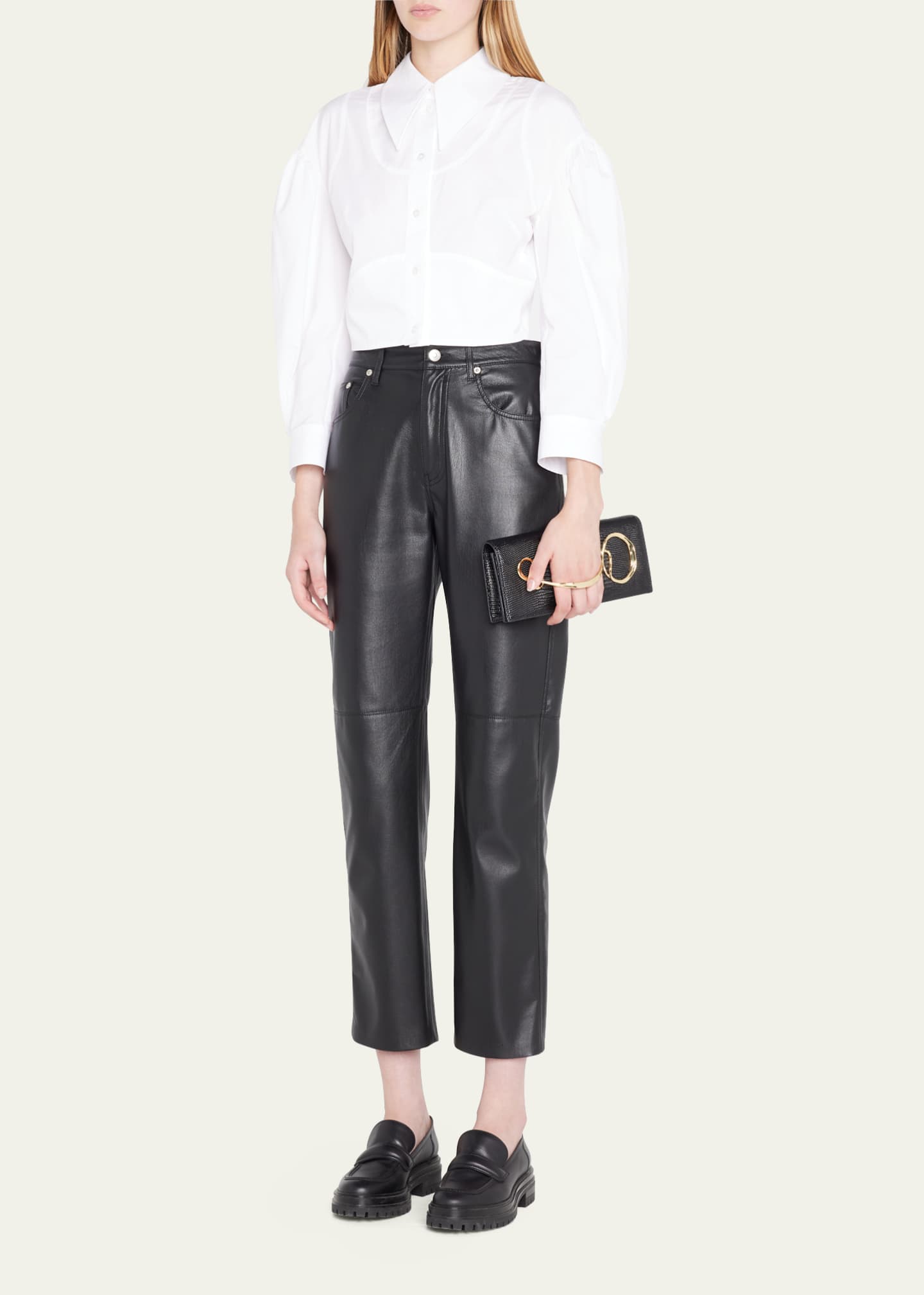 Alexis Bittar Twisted Gold Side Handle Clutch Purse Bergdorf Goodman