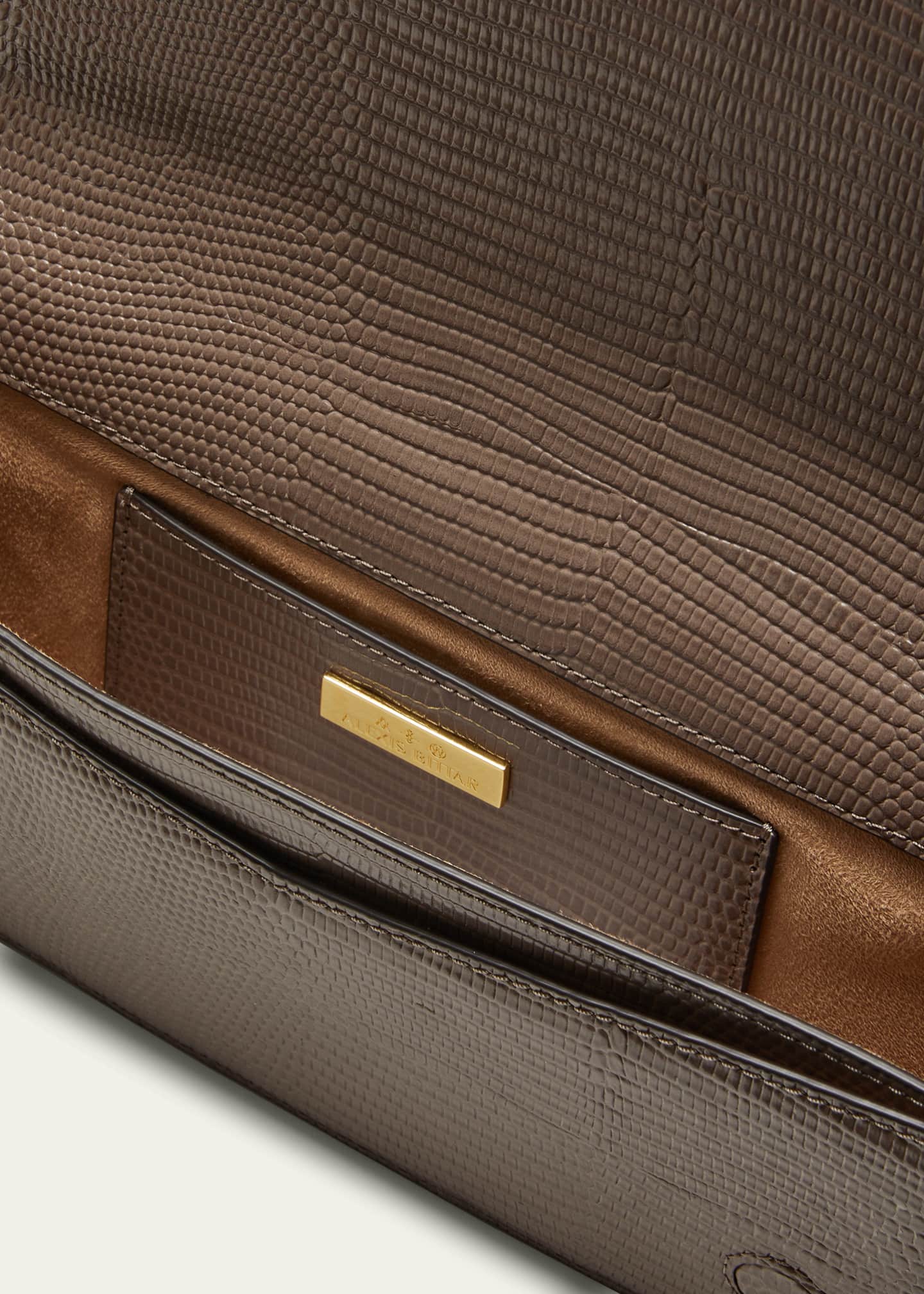 Alexis Bittar Twisted Gold Side Handle Clutch Purse Bergdorf Goodman