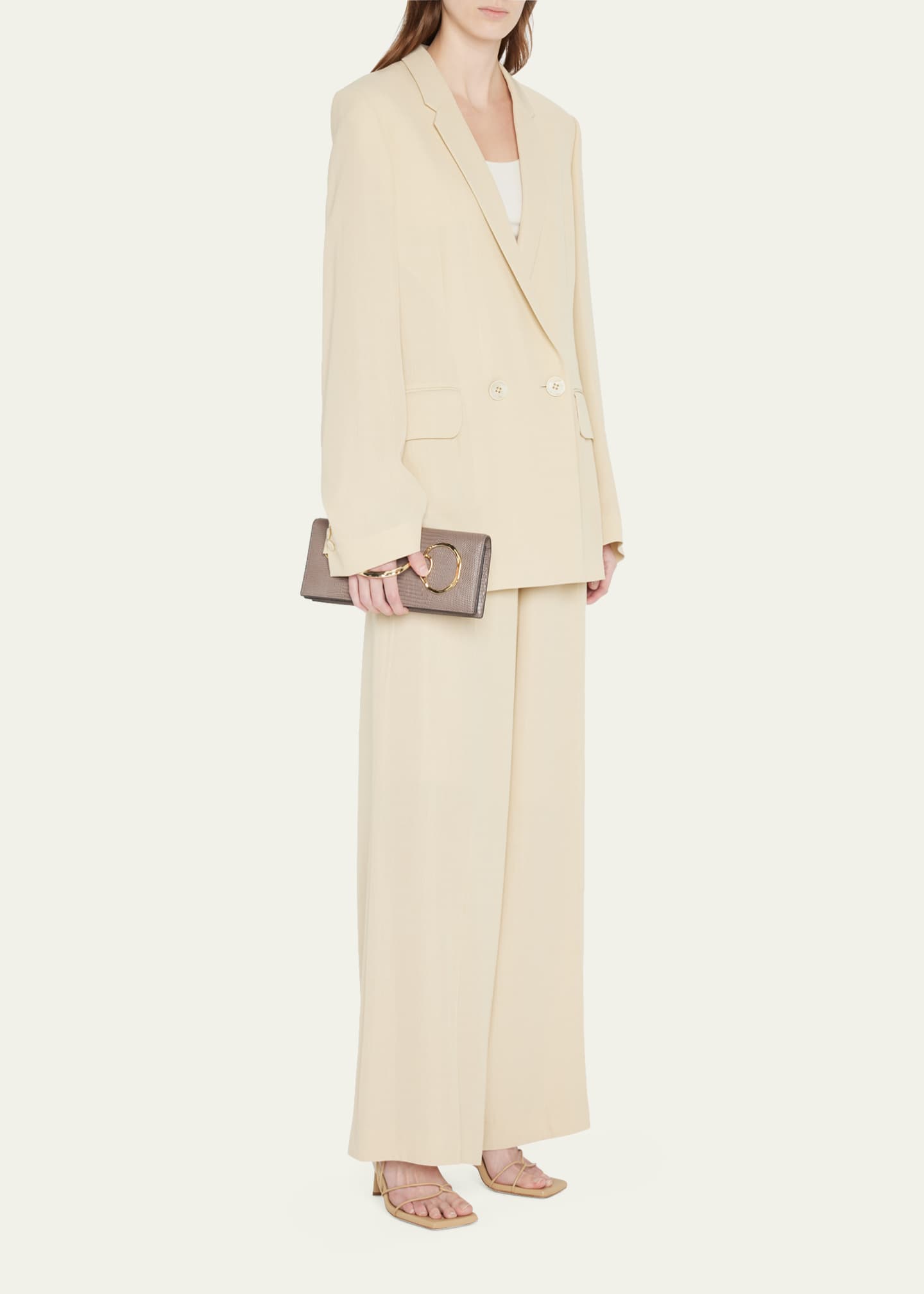 Alexis Bittar Twisted Gold Side Handle Clutch Purse Bergdorf Goodman