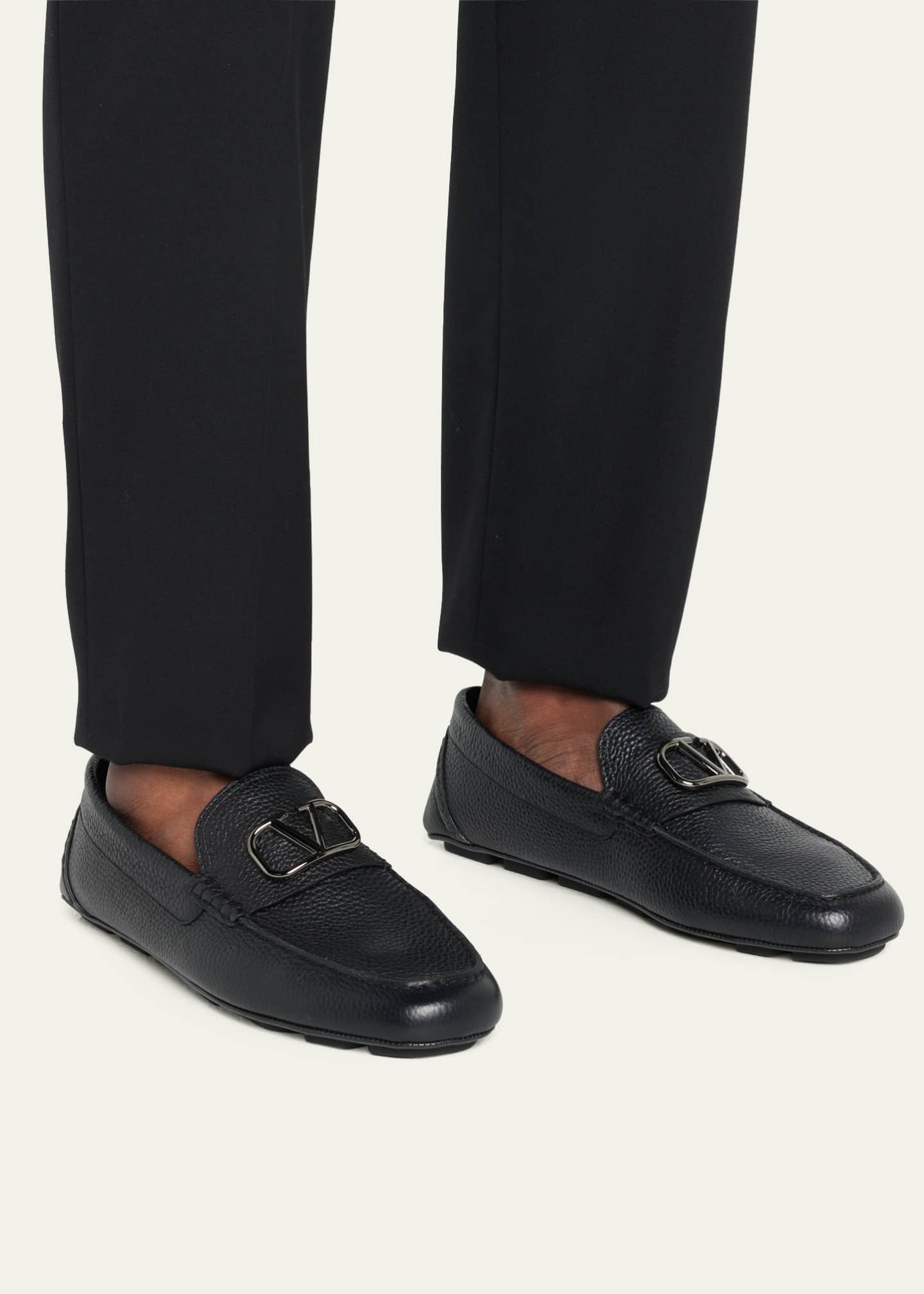 VALENTINO GARAVANI, Black Men's Loafers