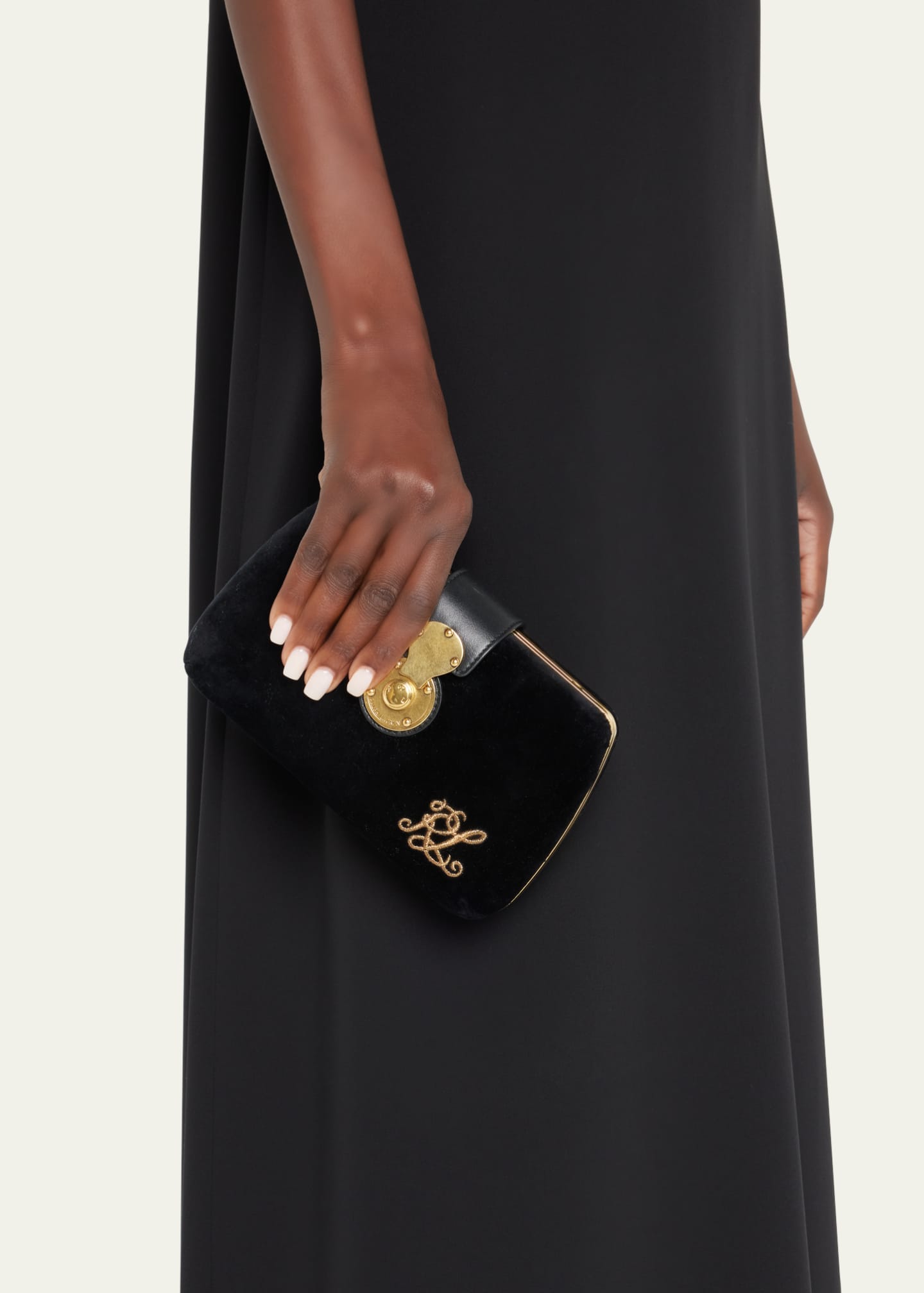 Ralph Lauren Ricky Velvet Clutch Bag