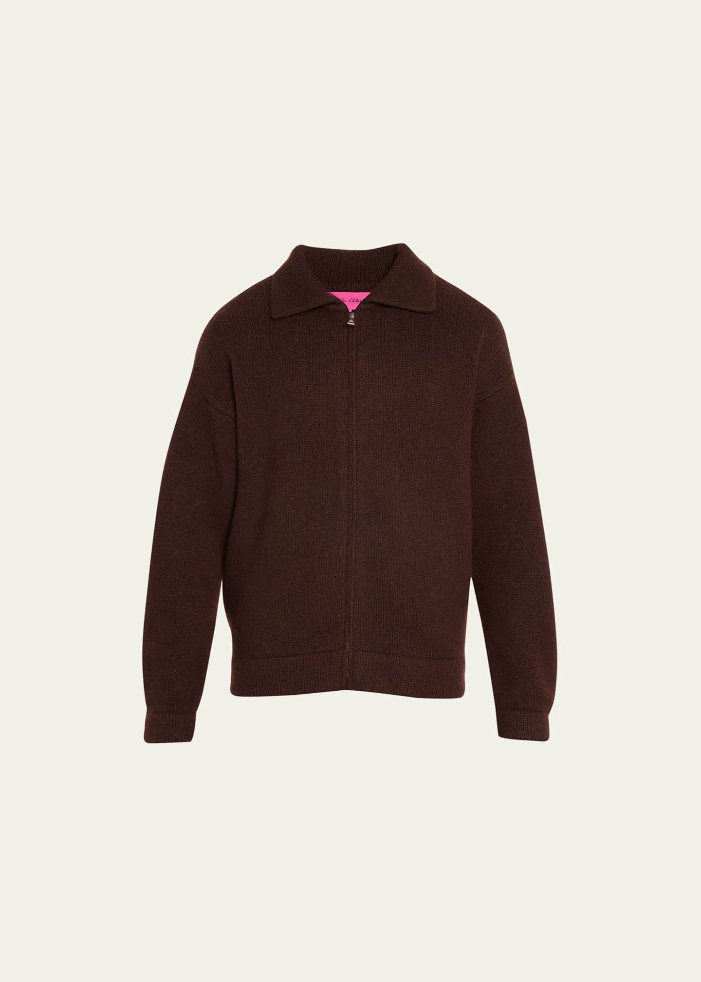The Elder Statesman Men's Cashmere Zip Knit Blouson Jacket - Bergdorf ...