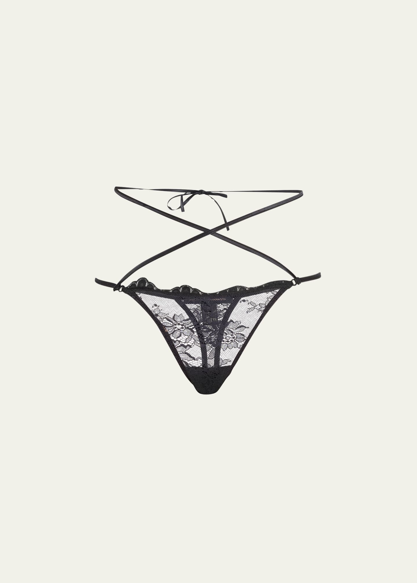 Kiki De Montparnasse Jolie Strappy Lace Thong Image 1 of 4