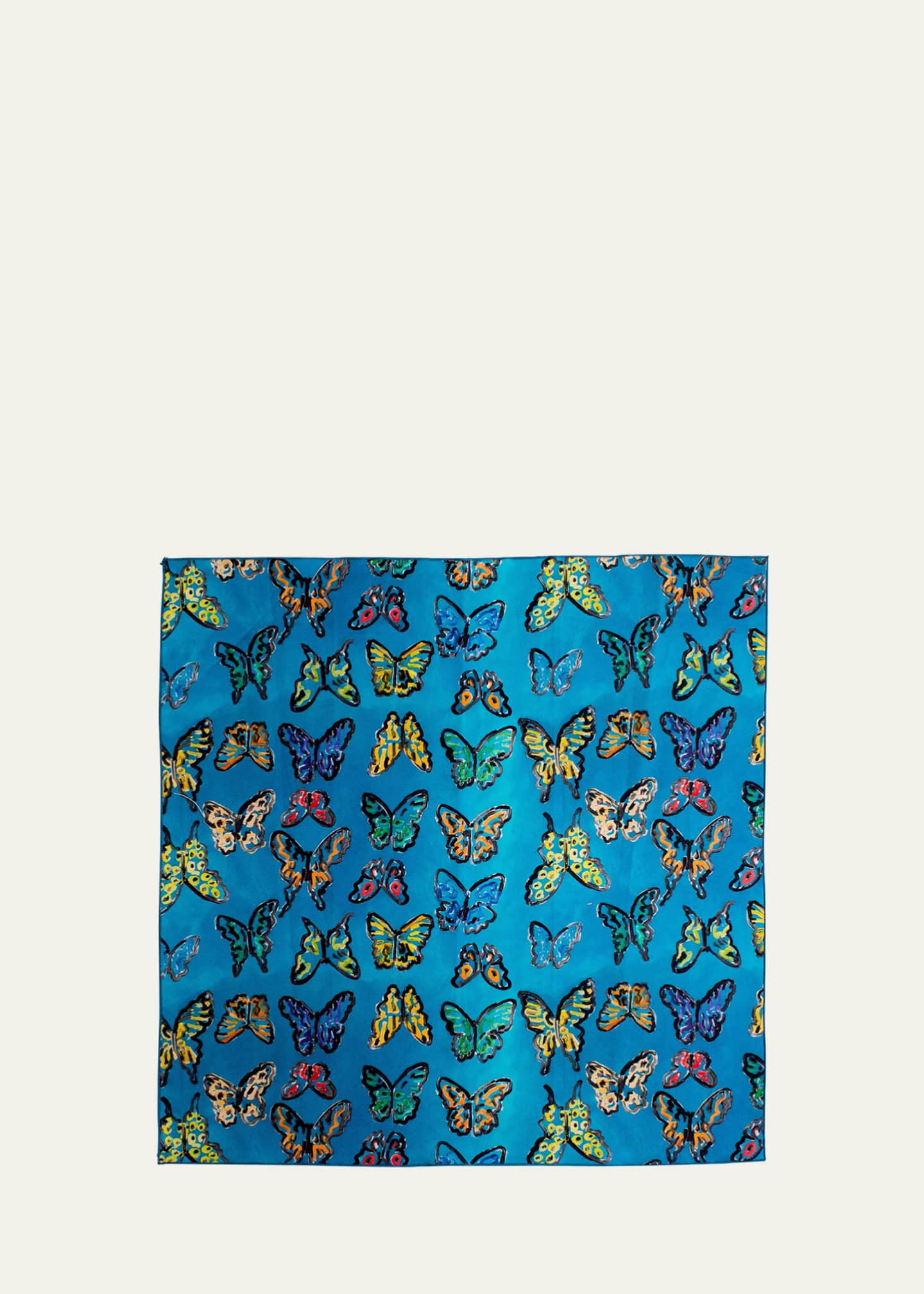 Hunt Slonem Lakeside Butterflies Dinner Napkin - Thumbnail 2