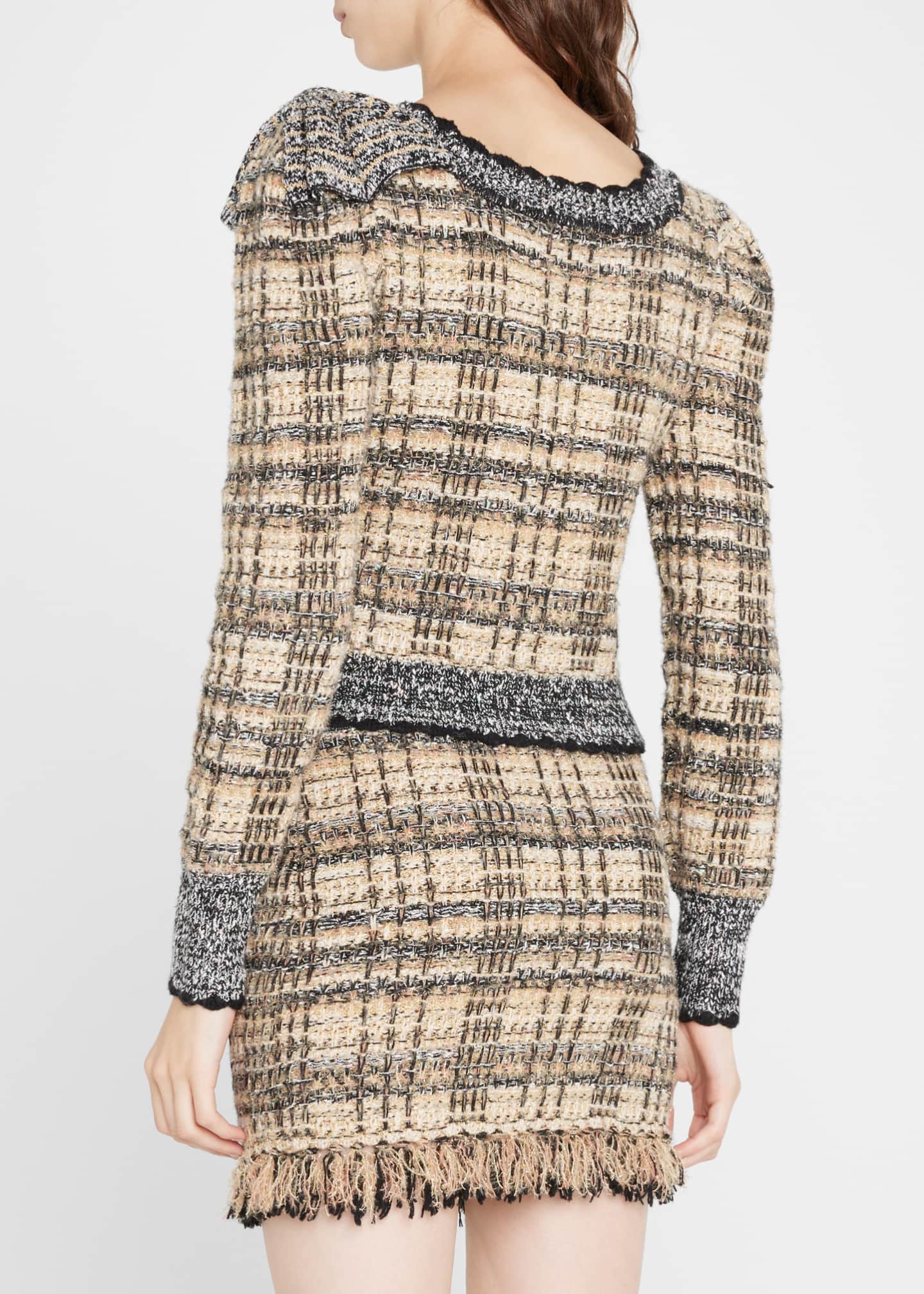 LoveShackFancy Chantria Cropped Tweed Cardigan Bergdorf Goodman