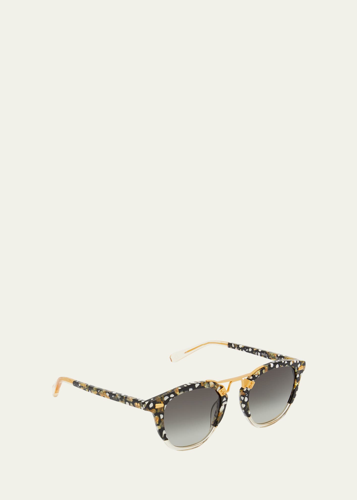 KREWE Beau Round Acetate & Steel Sunglasses Bergdorf Goodman