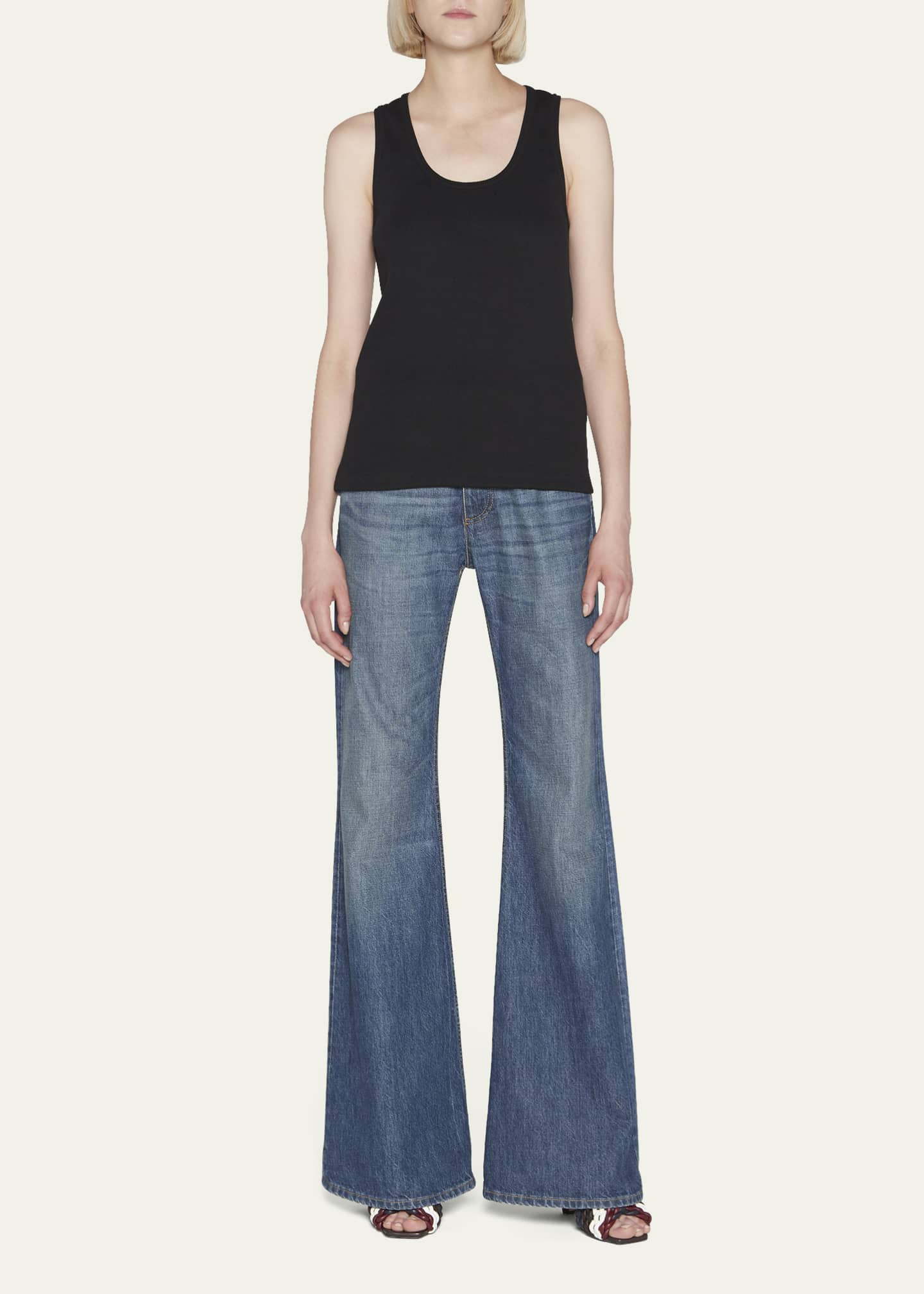 Bottega Dry Stretch Cotton Ribbed Tank Top Bergdorf Goodman