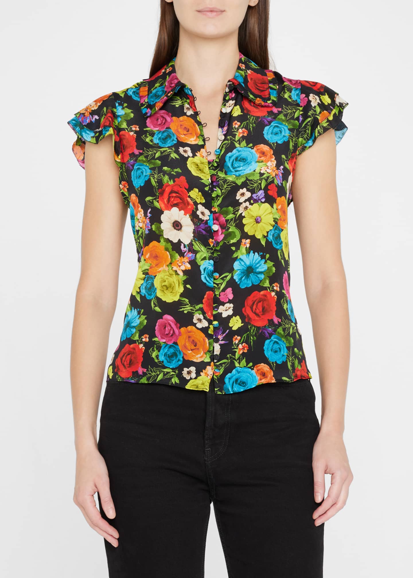Martel Blouse Black - Alice + Olivia