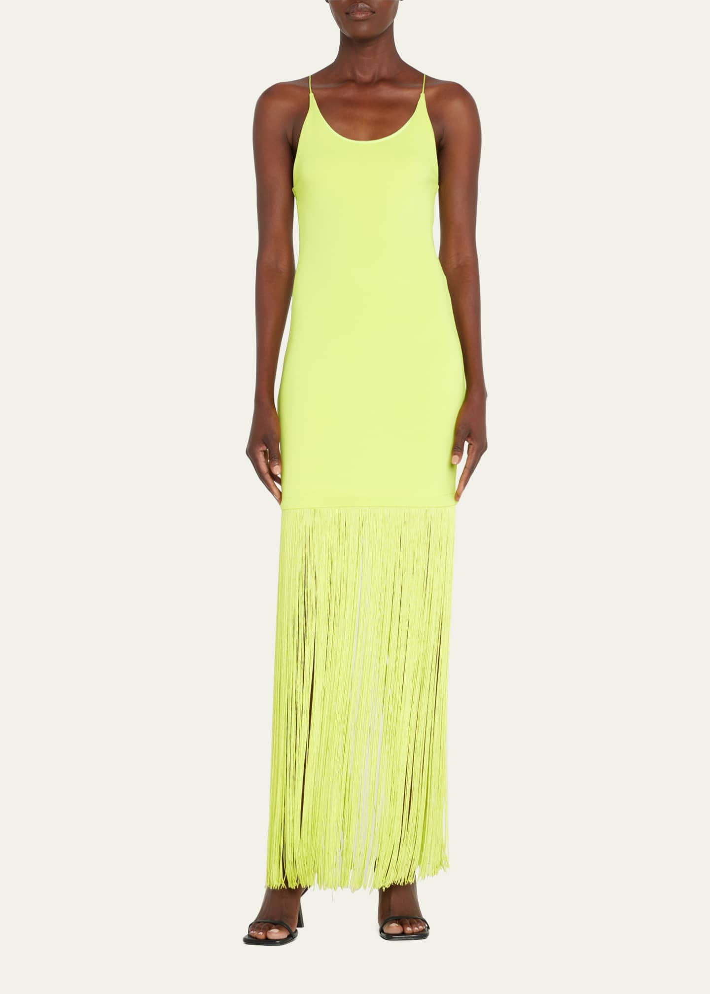 Alice + Olivia Steph ScoopNeck Fringe Maxi Dress Bergdorf Goodman