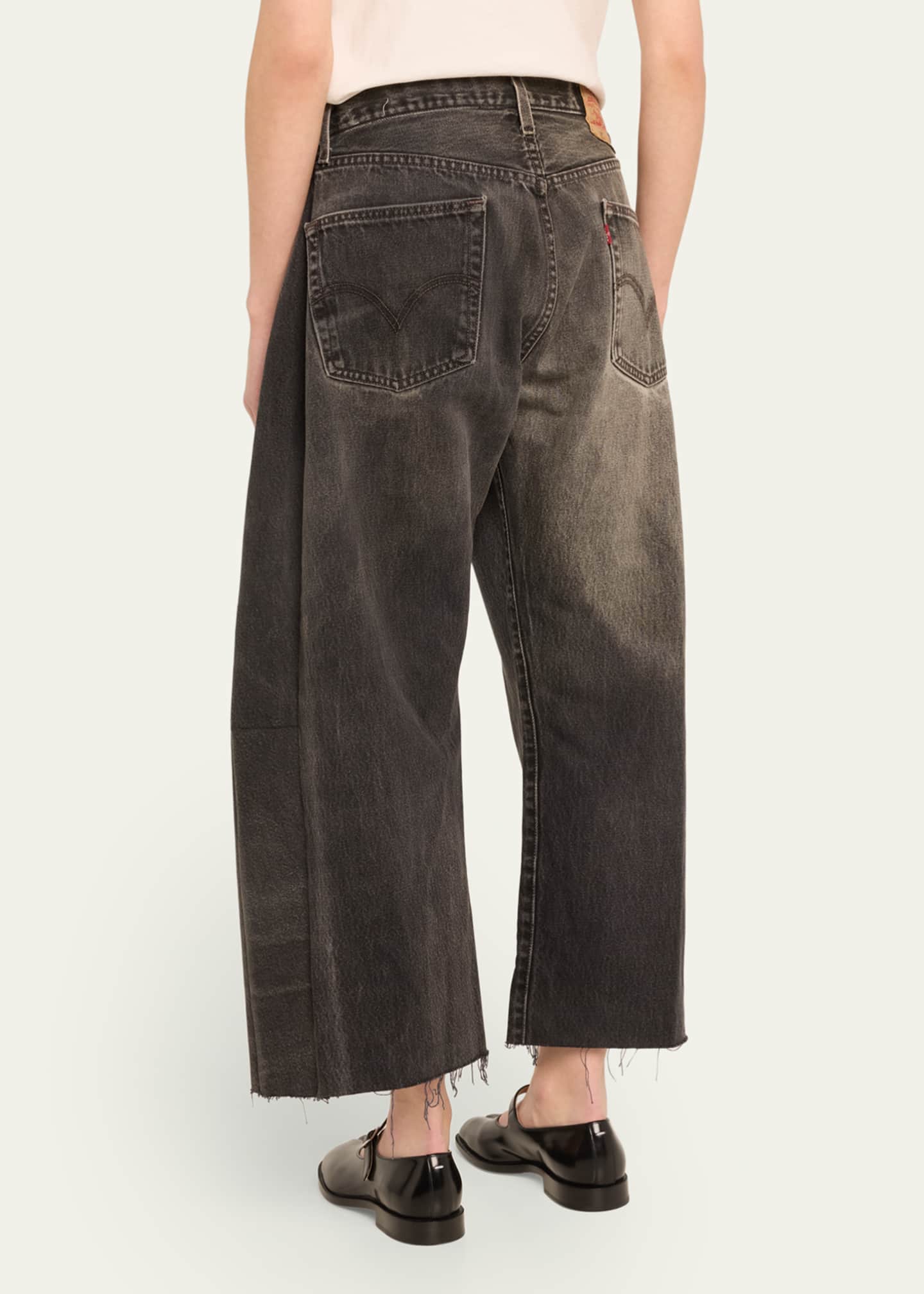 B SIDES Lasso Rework Cropped Wide-Leg Jeans Image 3 of 5