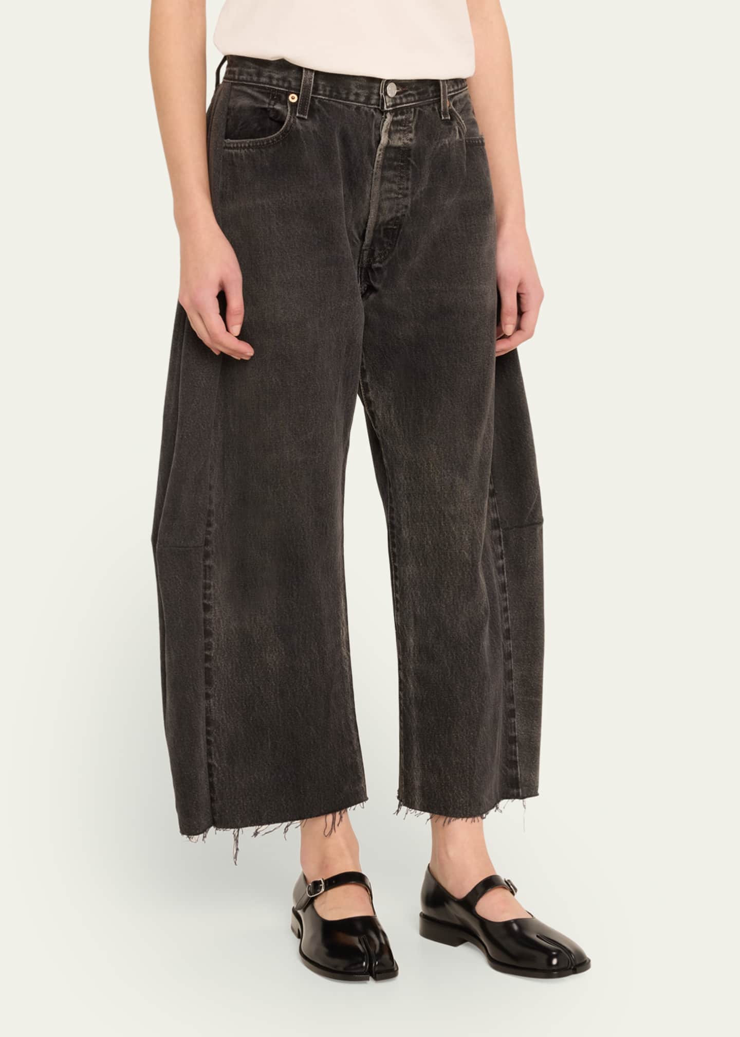 B SIDES Lasso Rework Cropped Wide-Leg Jeans Image 4 of 5