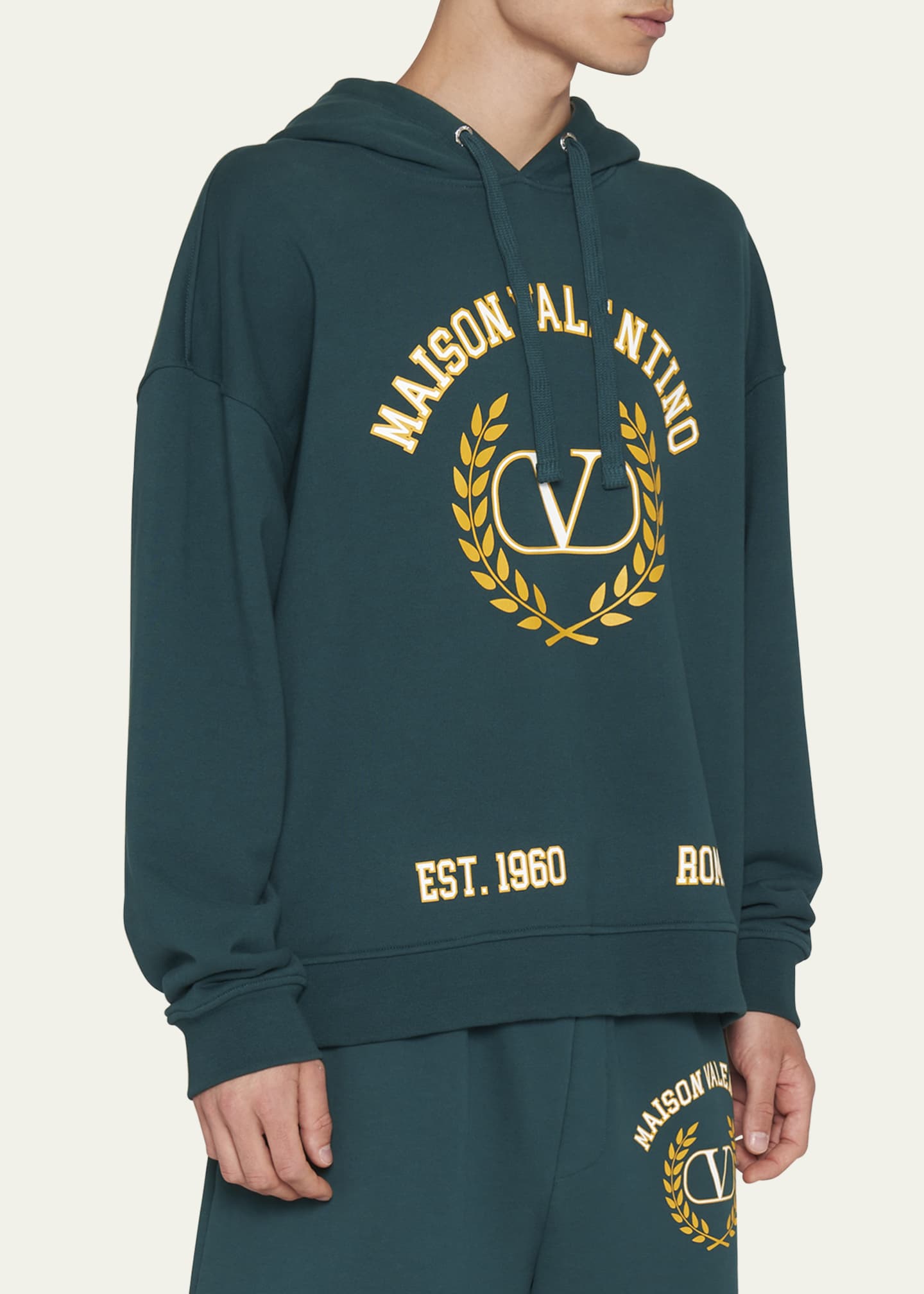 Valentino Garavani Men's Terry University Logo Hoodie - Bergdorf